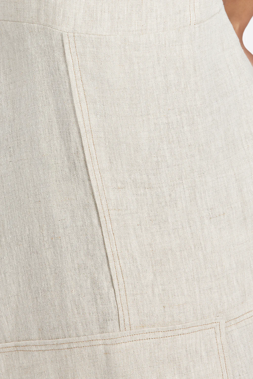 CATIE NATURAL PATCHWORK MIDI DRESS - Image 5