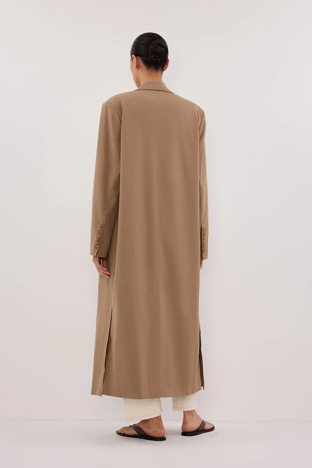 CELINA TAN WOOL BLEND COAT - Image 4