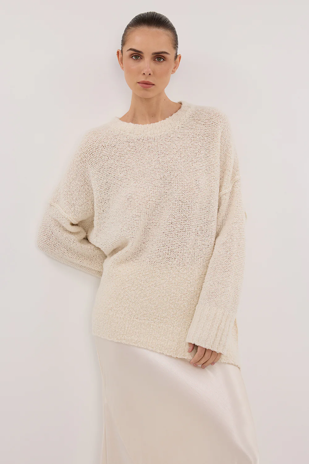 CICI CREAM LONGLINE JUMPER - Image 2