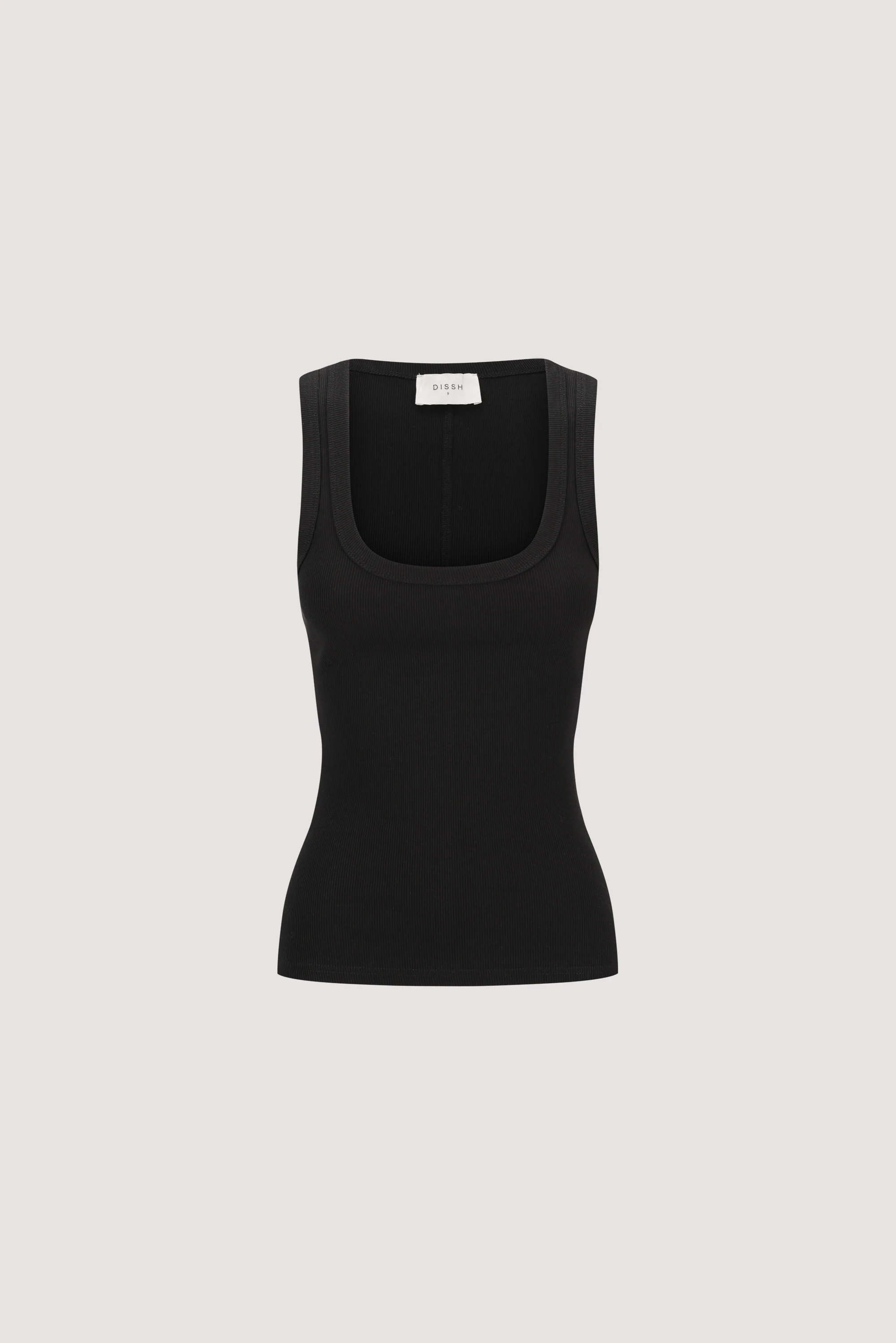 CLARA BLACK SCOOP NECK TANK TOP - Image 8