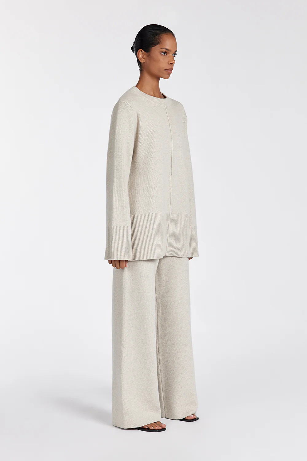 CLEMENCE OAT MARLE KNIT PANT - Image 4