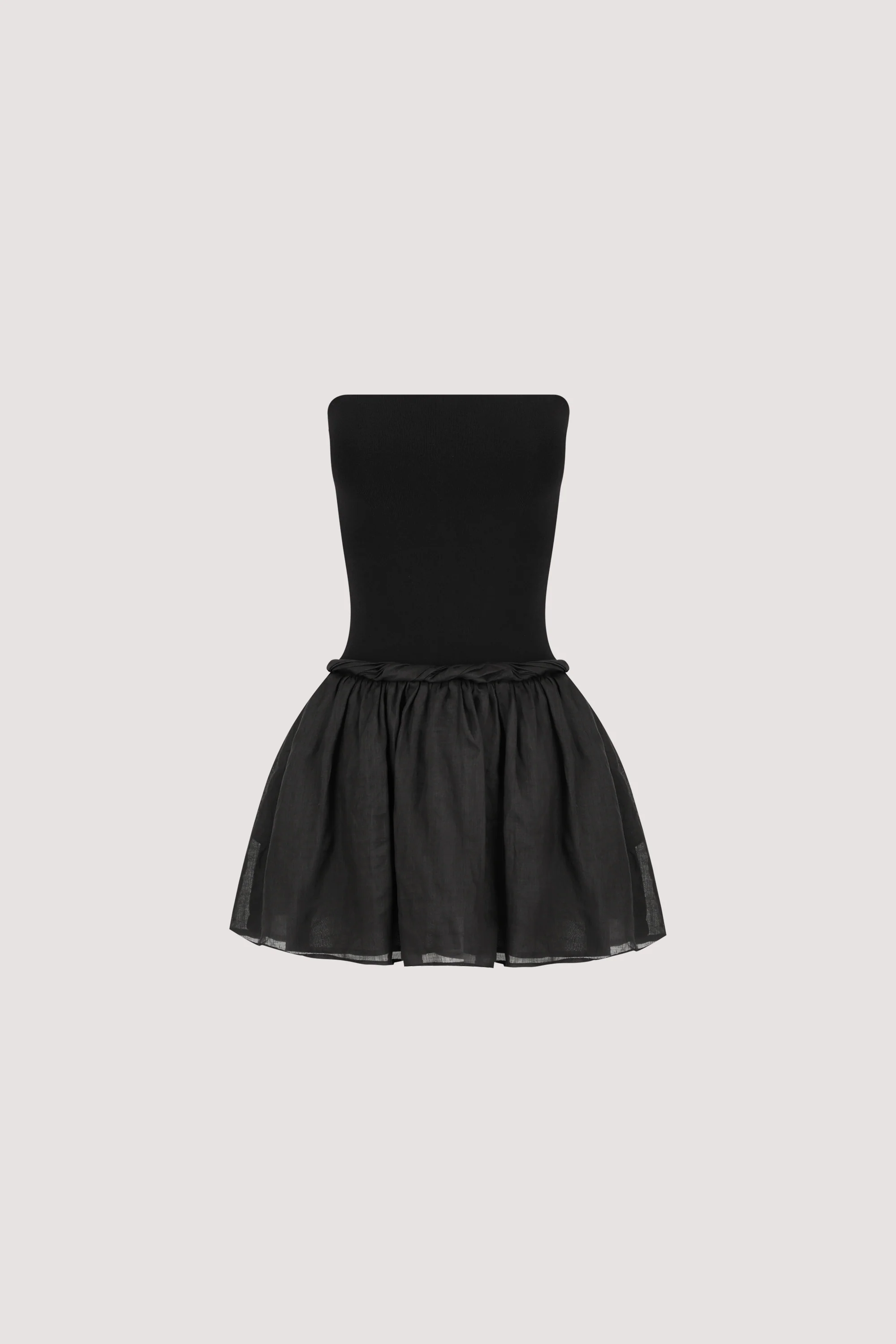 COCO BLACK STRAPLESS HYBRID MINI DRESS - Image 6