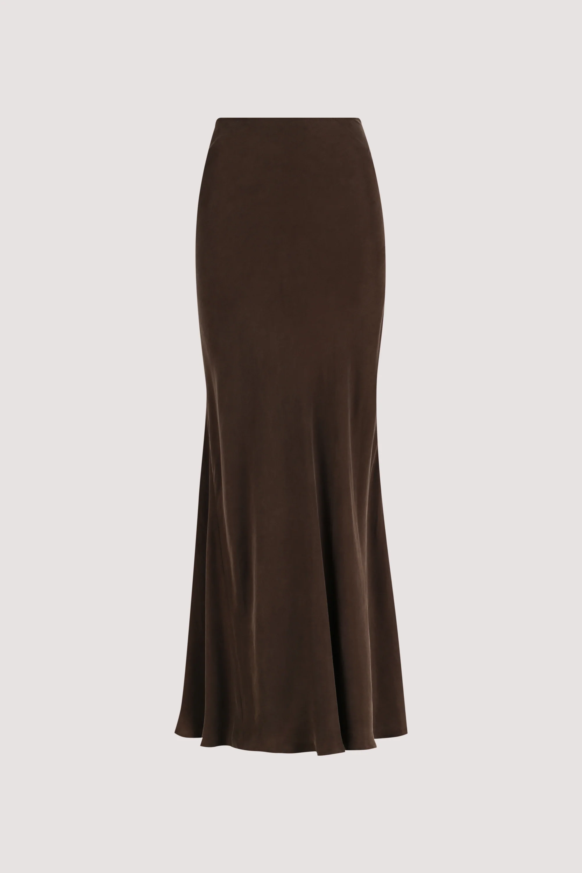 CONNIE BITTER CHOC CUPRO MAXI SKIRT - Image 6