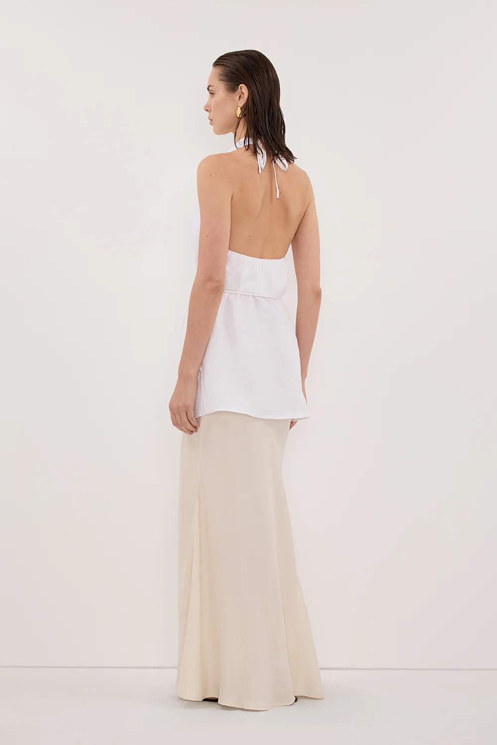 CONNIE SANDSTONE CUPRO MAXI SKIRT - Image 4