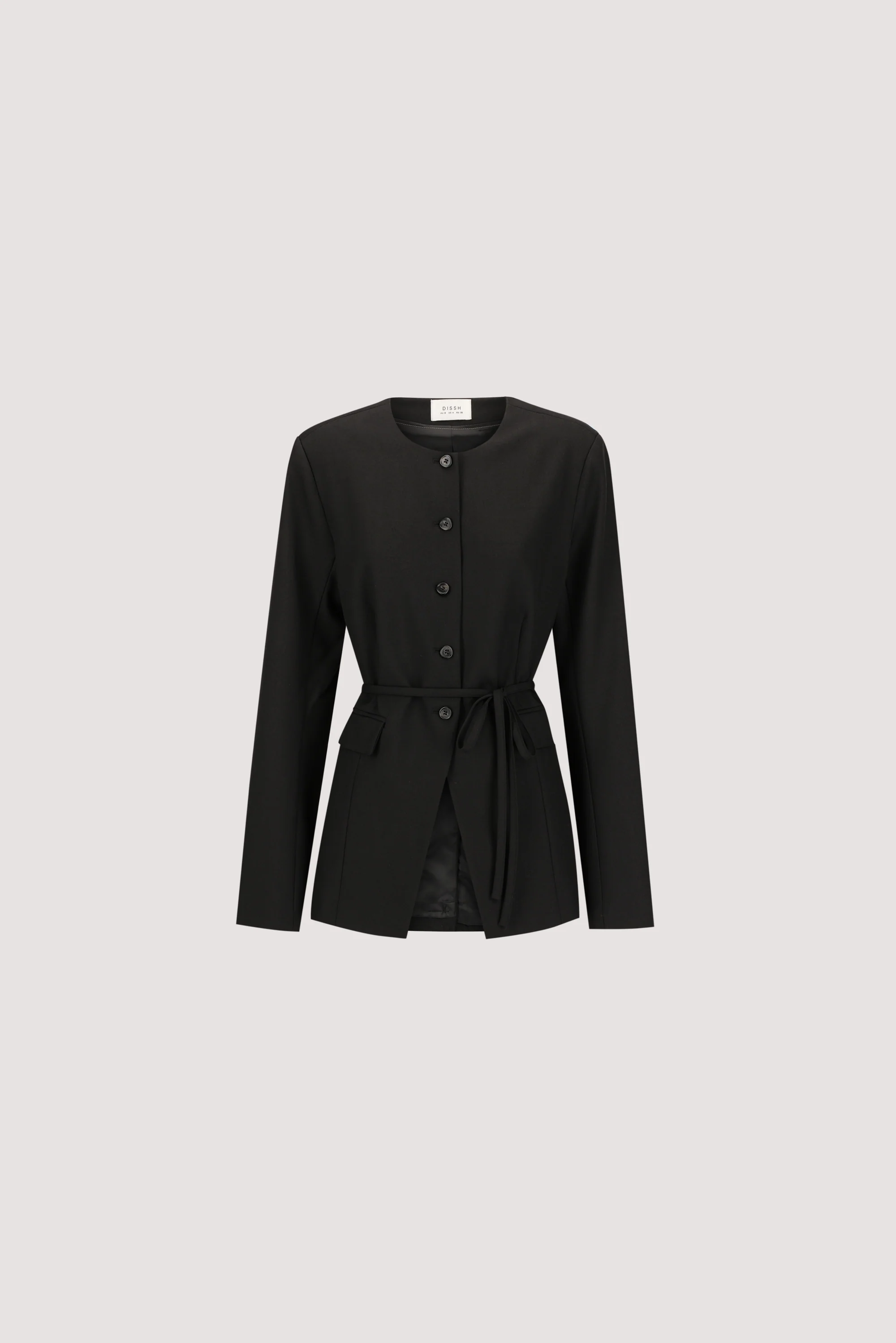 CYRUS BLACK COLLARLESS BLAZER - Image 7
