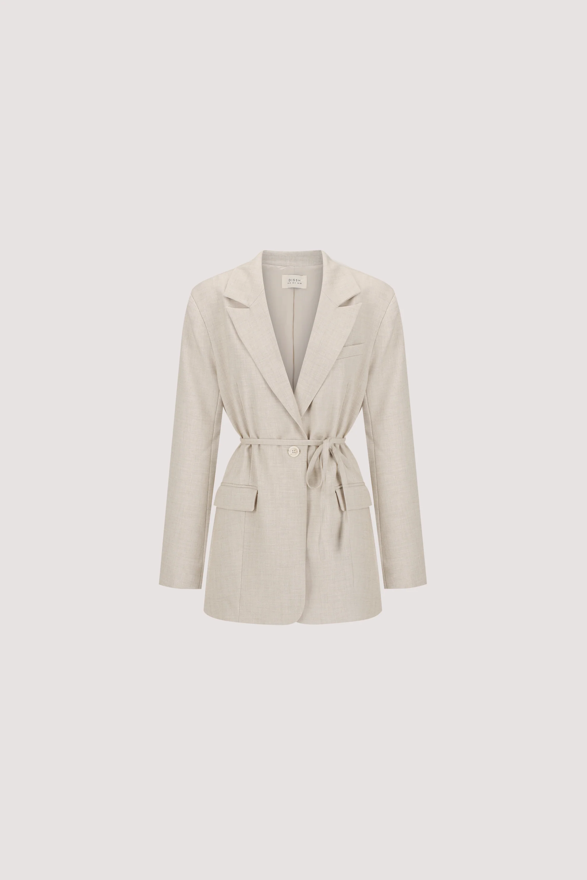 CYRUS NATURAL OVERSIZED TIE WAIST BLAZER - Image 9