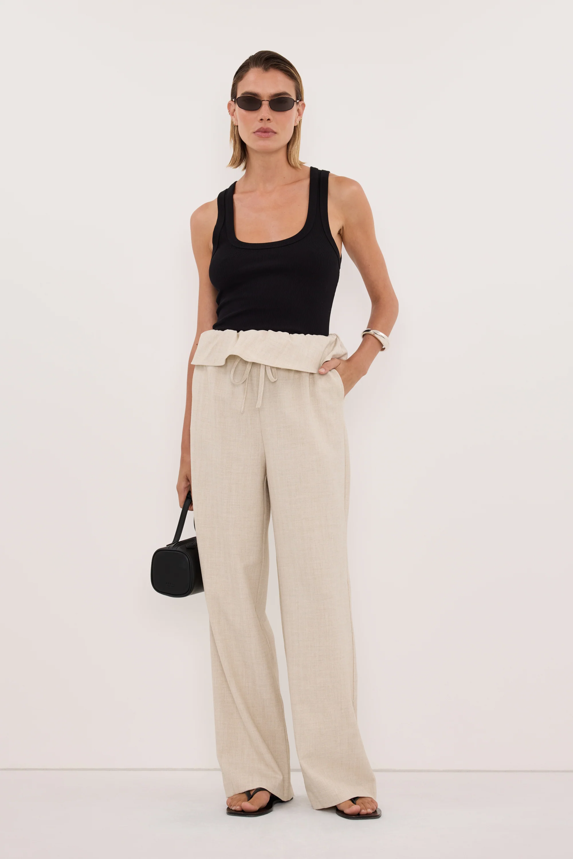 CYRUS NATURAL MARLE FISHERMAN PANT