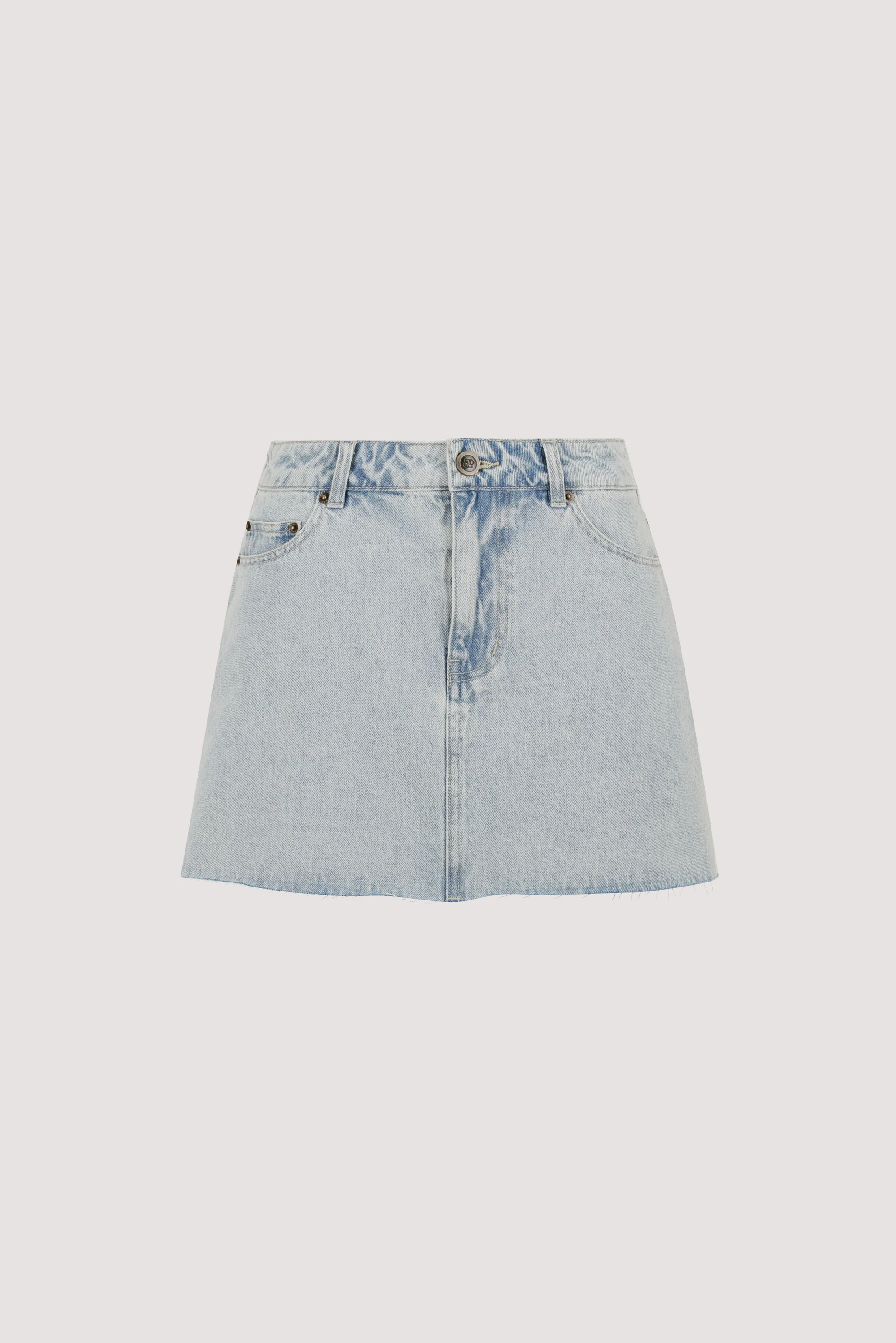 DANA LIGHT RINSE DENIM MINI SKIRT - Image 6