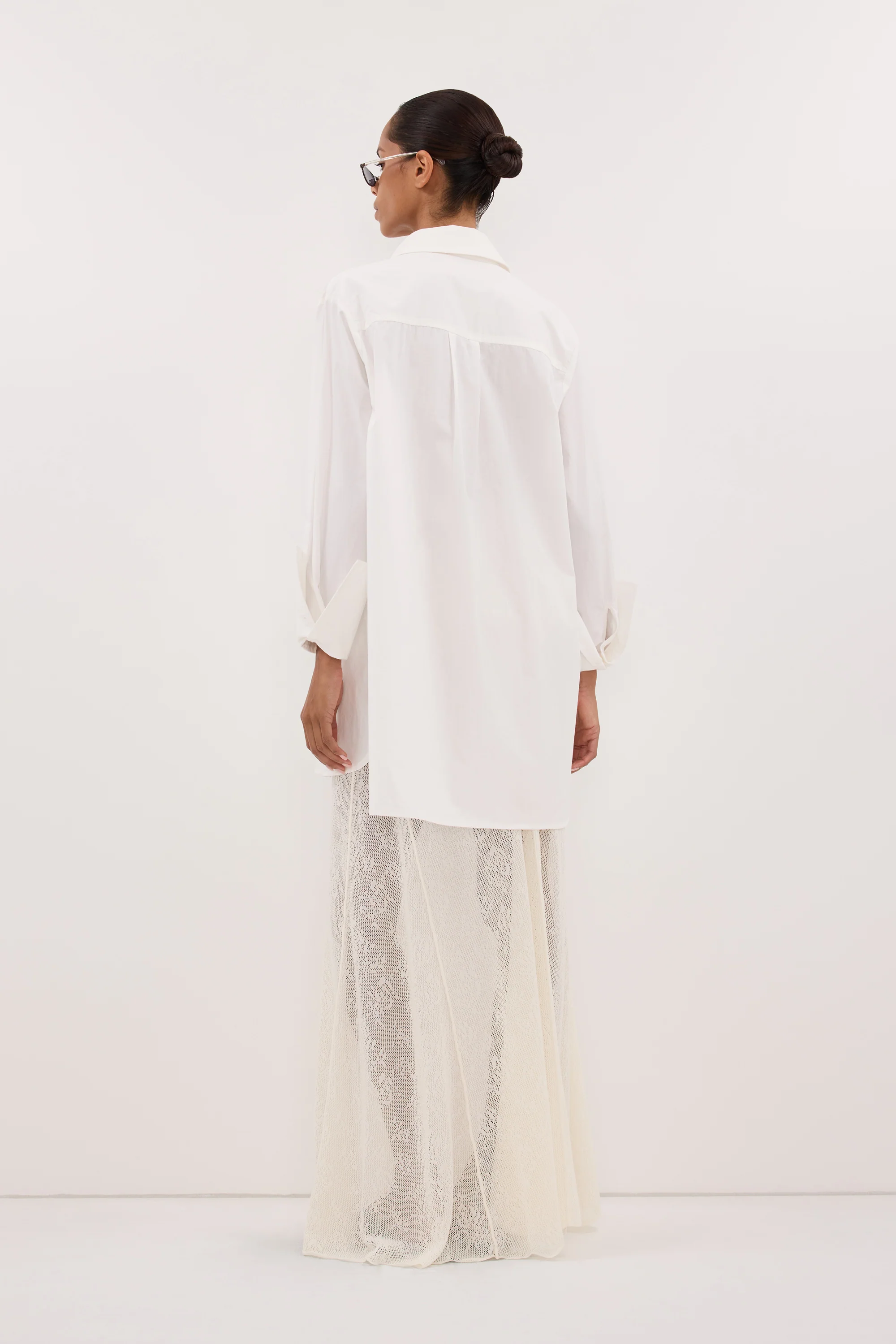 DELIA OFF WHITE LACE MAXI SKIRT - Image 5