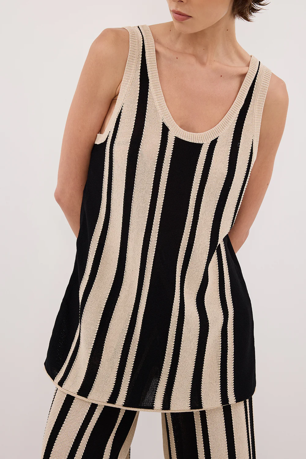 DELPHI STRIPE LONGLINE KNIT TUNIC - Image 5
