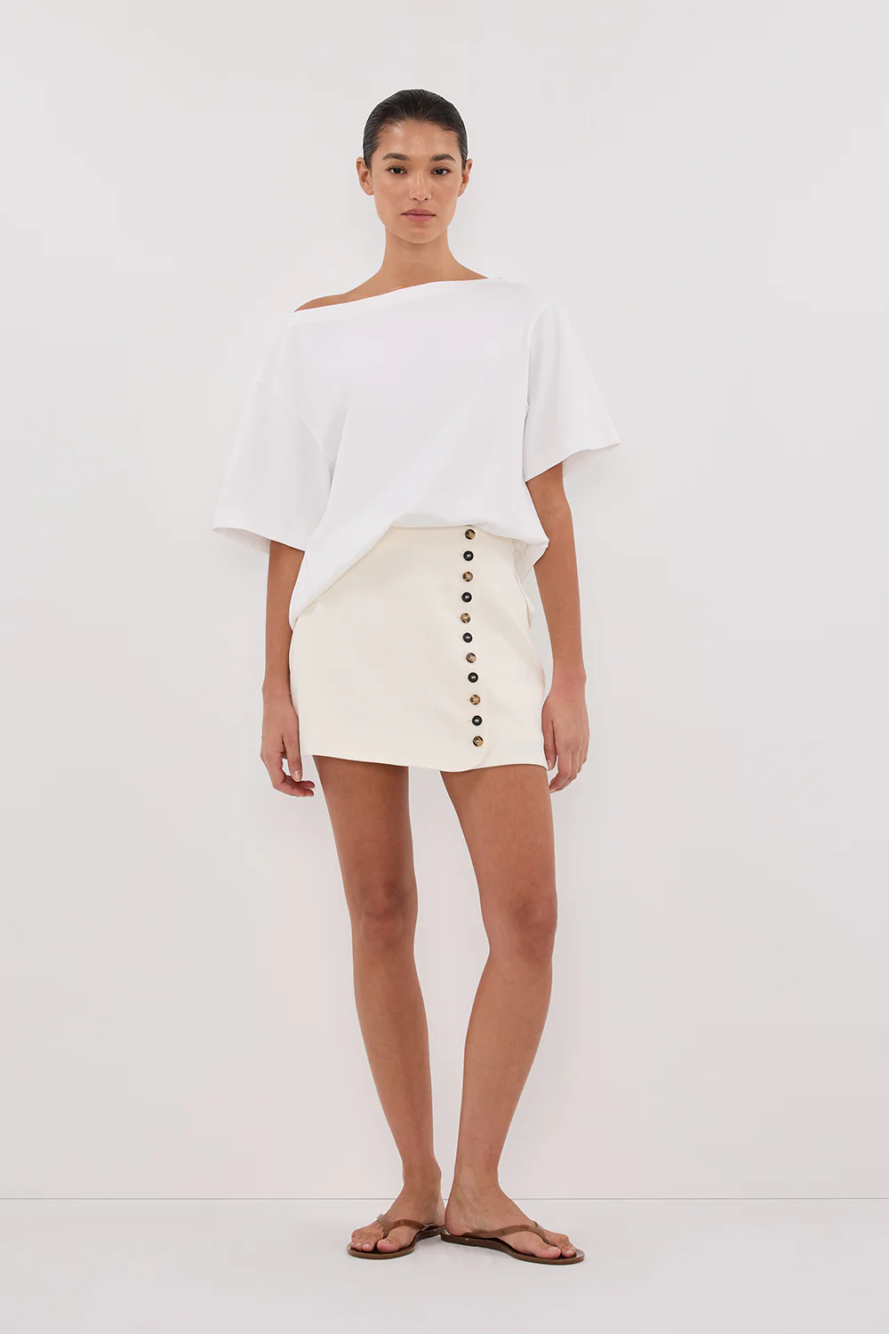 DEMI CREAM TAILORED SKORT