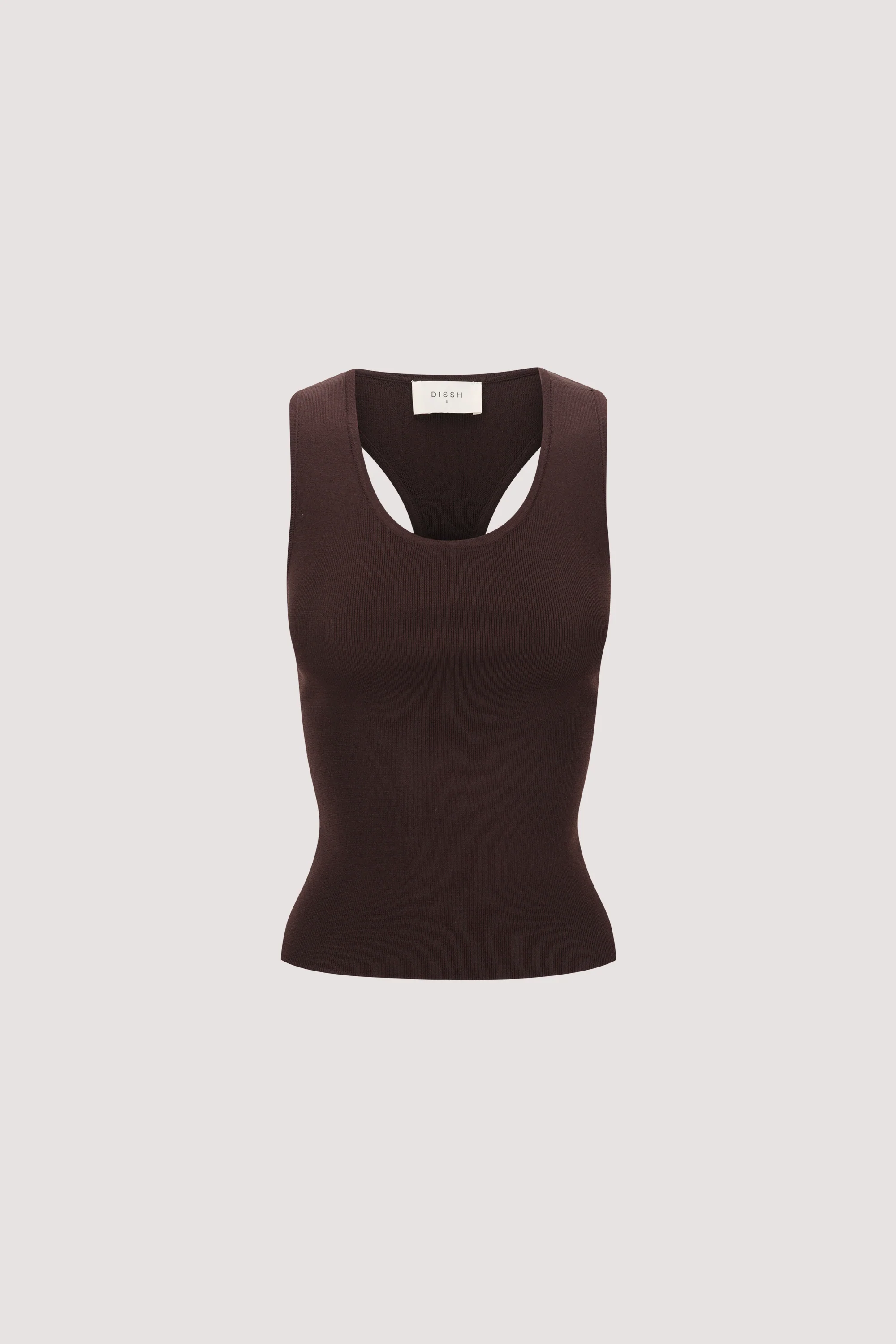 DEVIN BITTER CHOC RACER KNIT TANK - Image 8