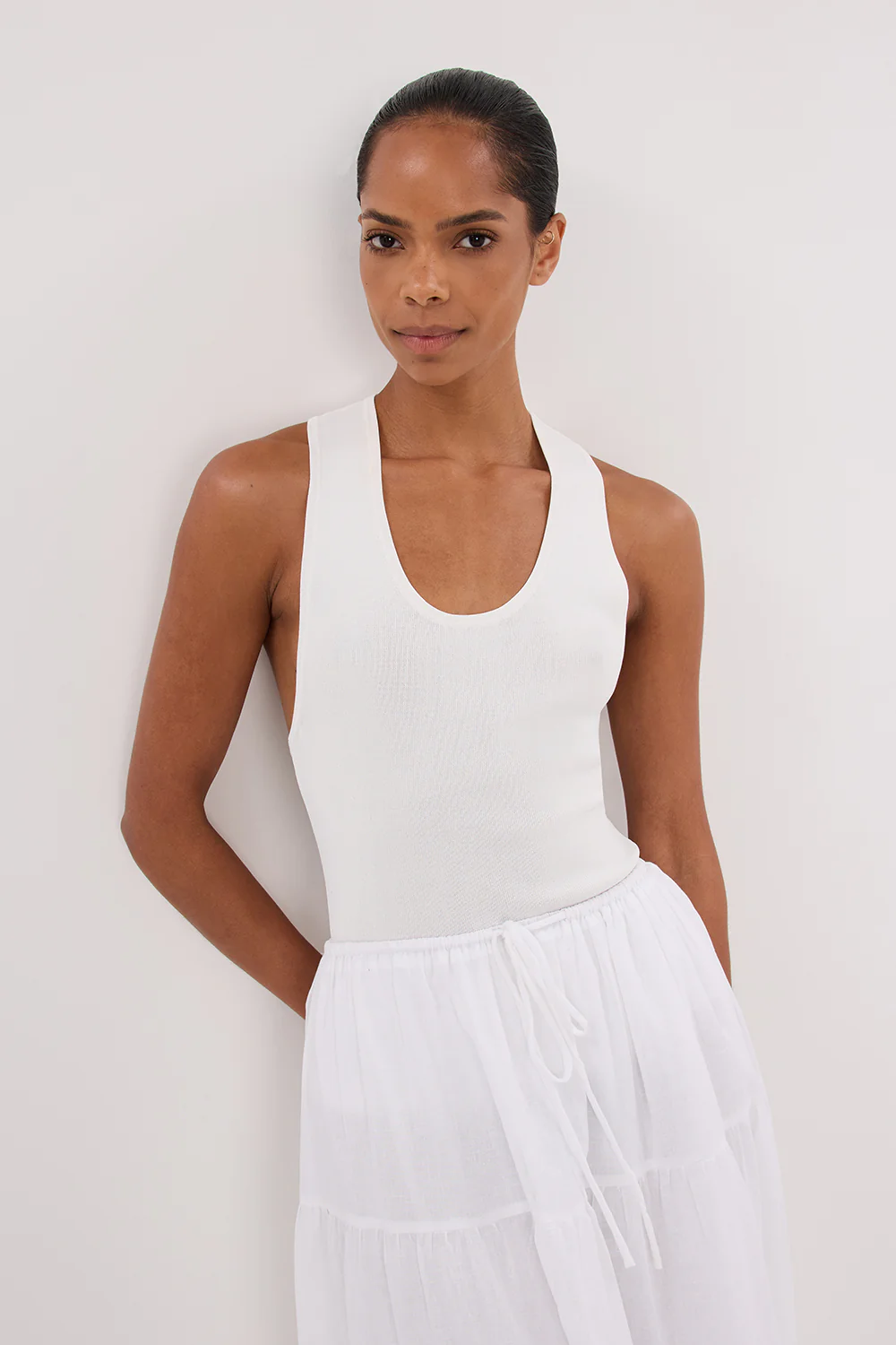 DEVIN OFF WHITE RACER KNIT TANK - Image 2