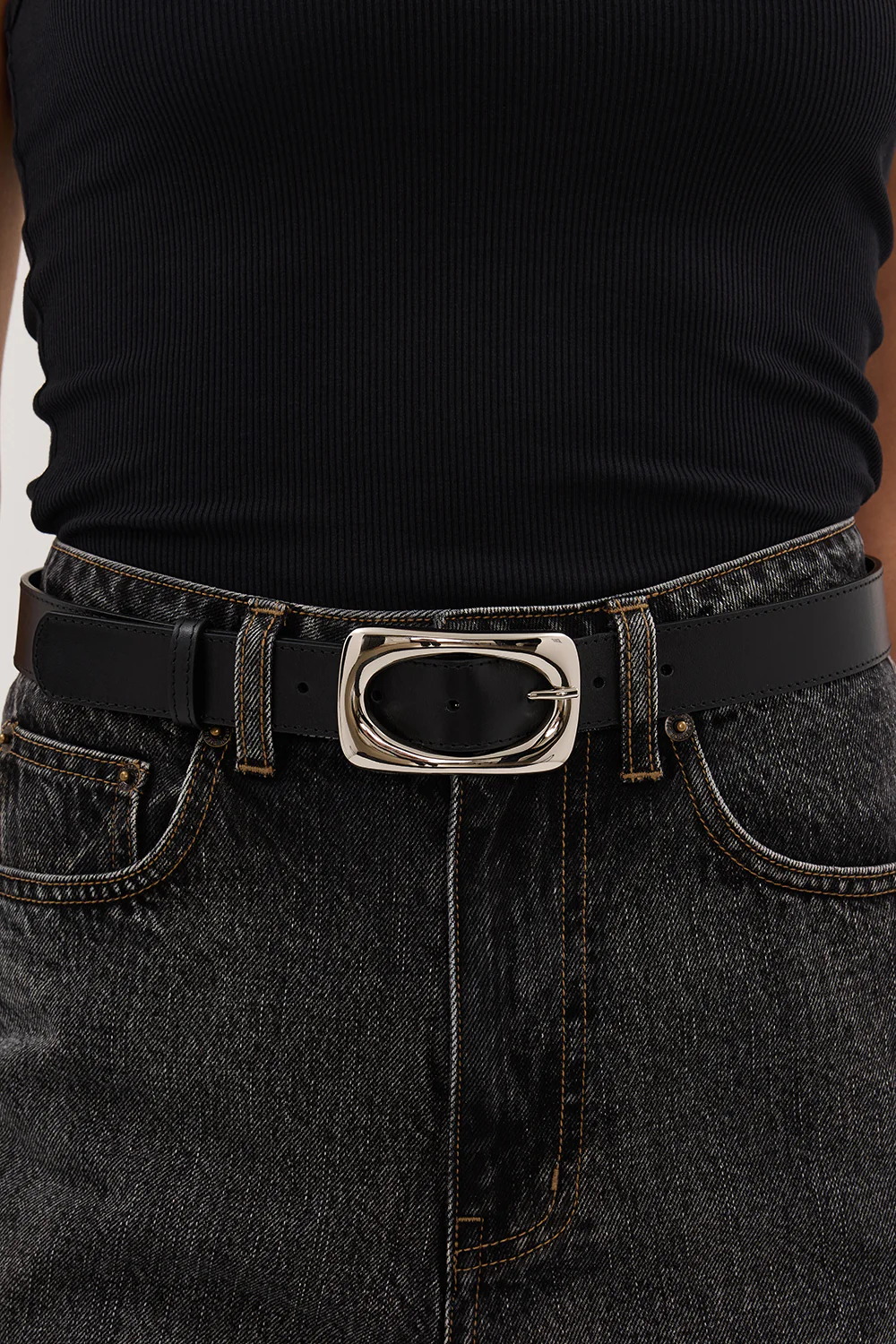 DOF STUDIOS THEA BLACK SILVER BELT - Image 3