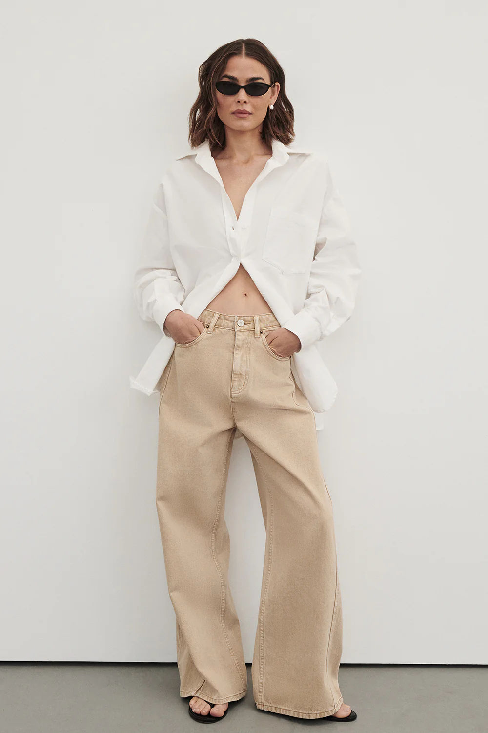 DREW BUFF WIDE LEG DENIM JEAN