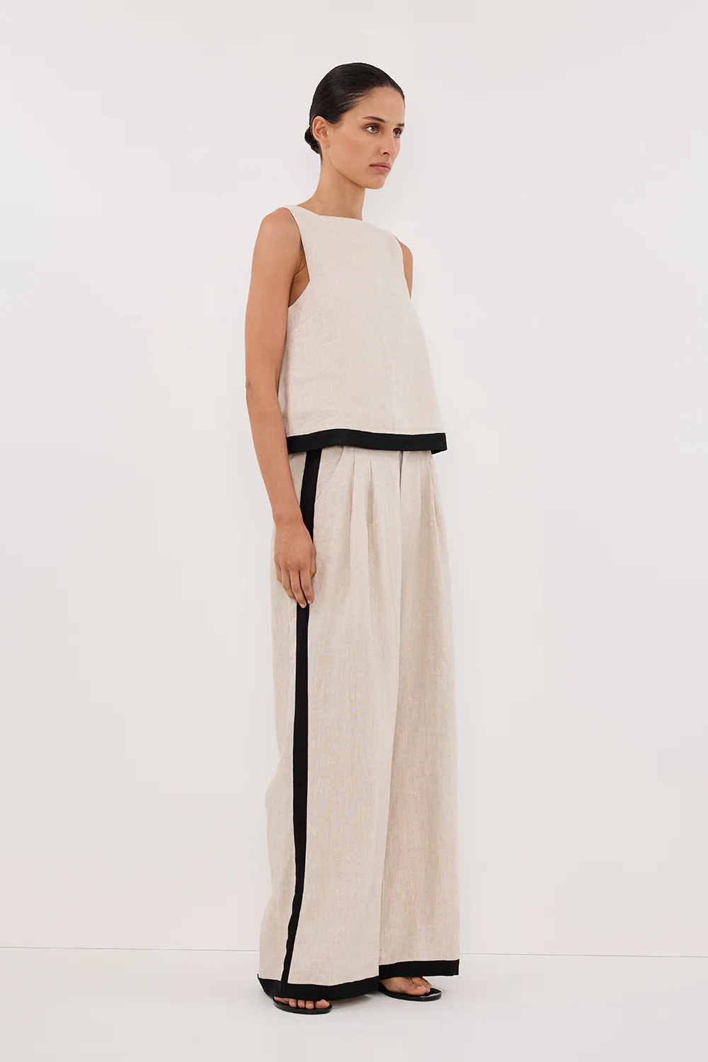 EBONY NATURAL LINEN TOP - Image 3