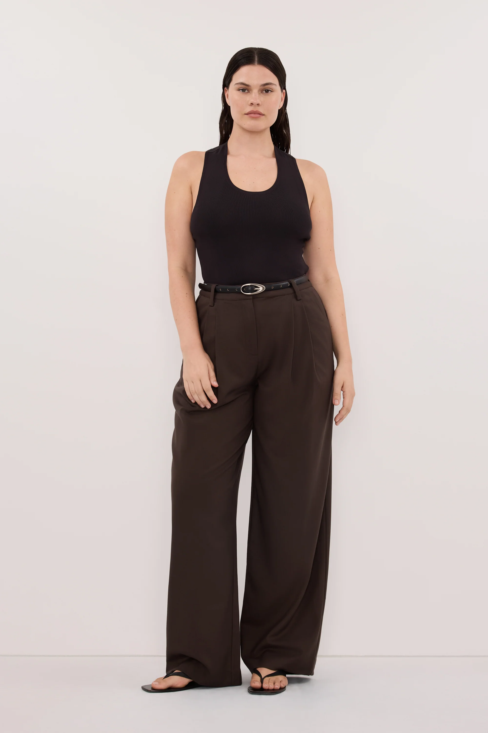 EDEN BITTER CHOC TAILORED PANT - Image 6
