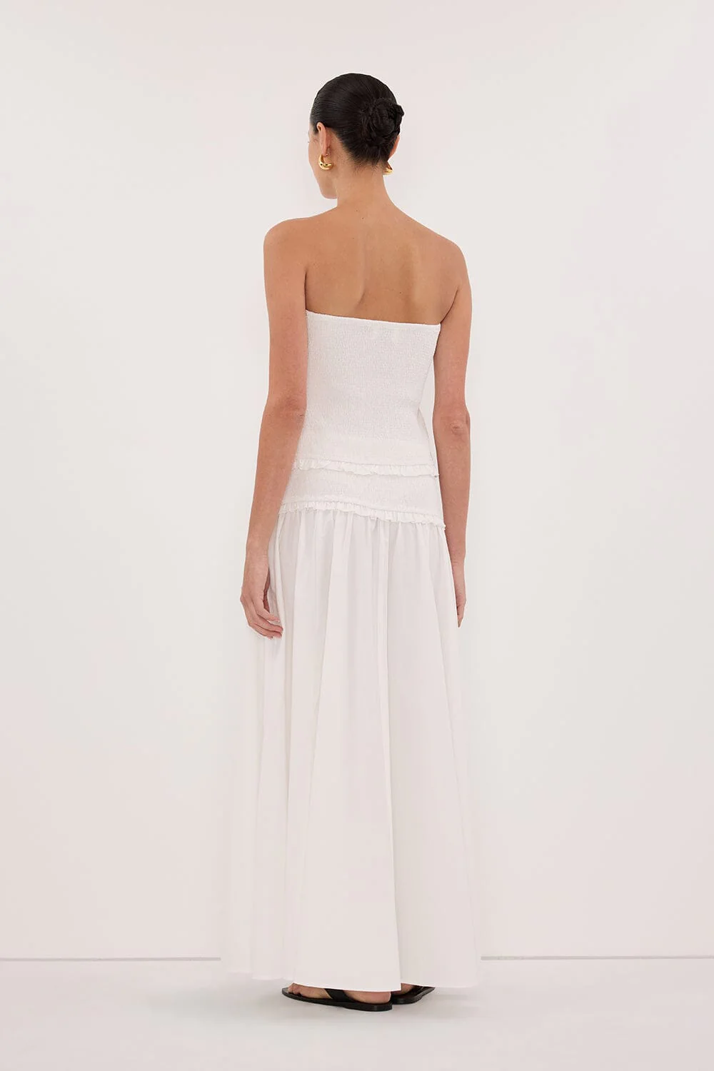 EDIE WHITE STRAPLESS COTTON TOP - Image 4