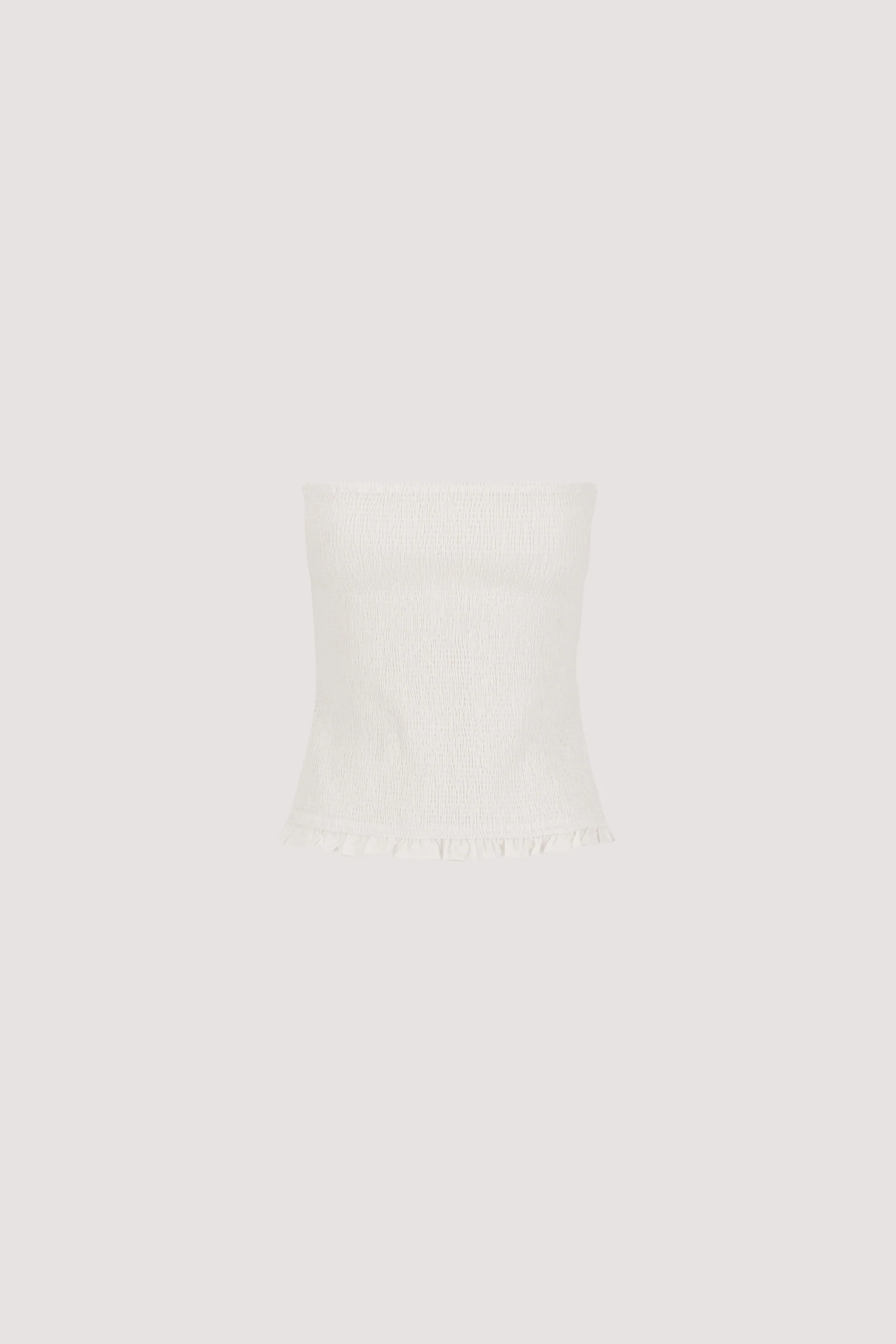 EDIE WHITE STRAPLESS COTTON TOP - Image 7
