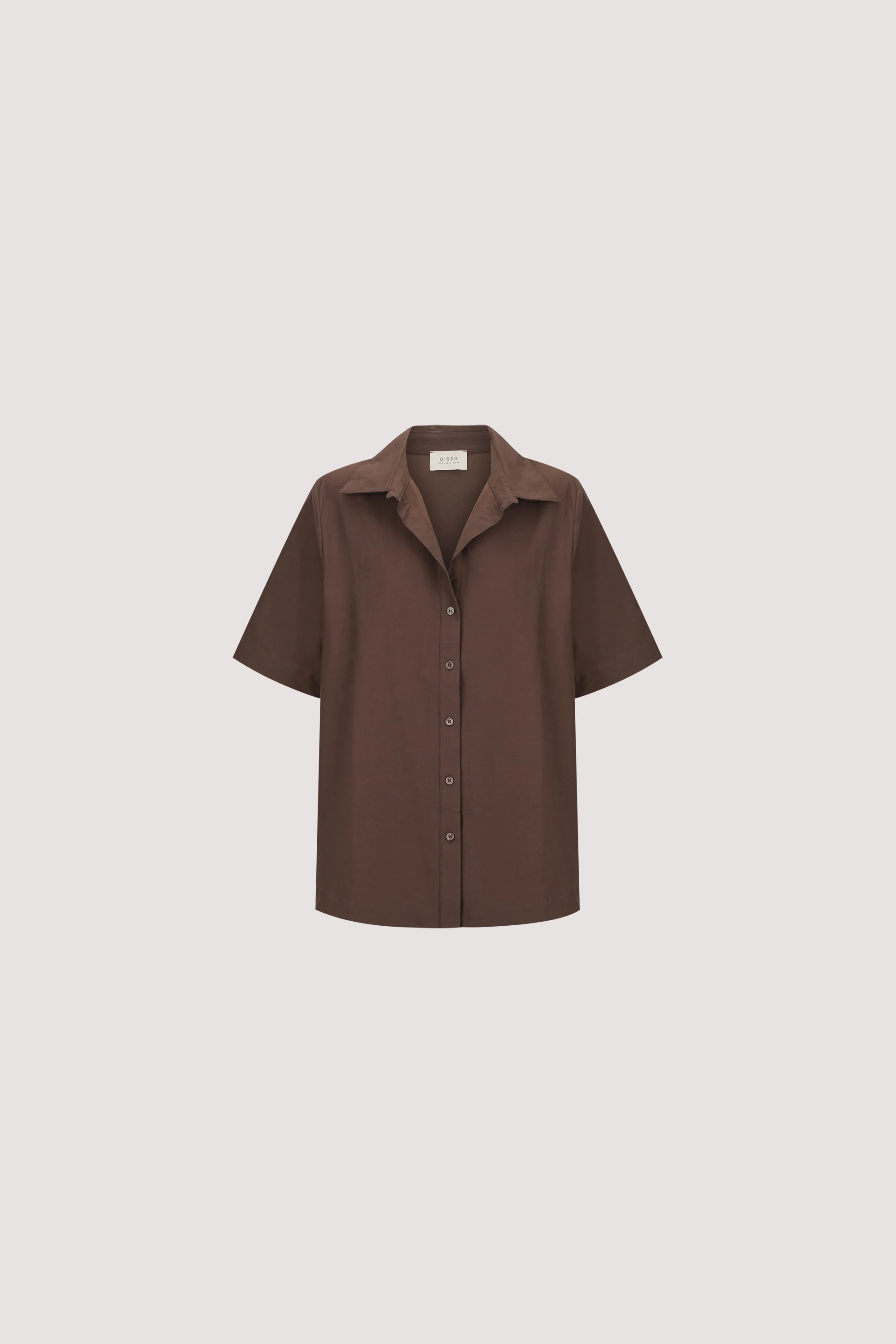 ELARA CHOCOLATE OVERSIZED SHORT SLEEVE SHIRT - Image 7