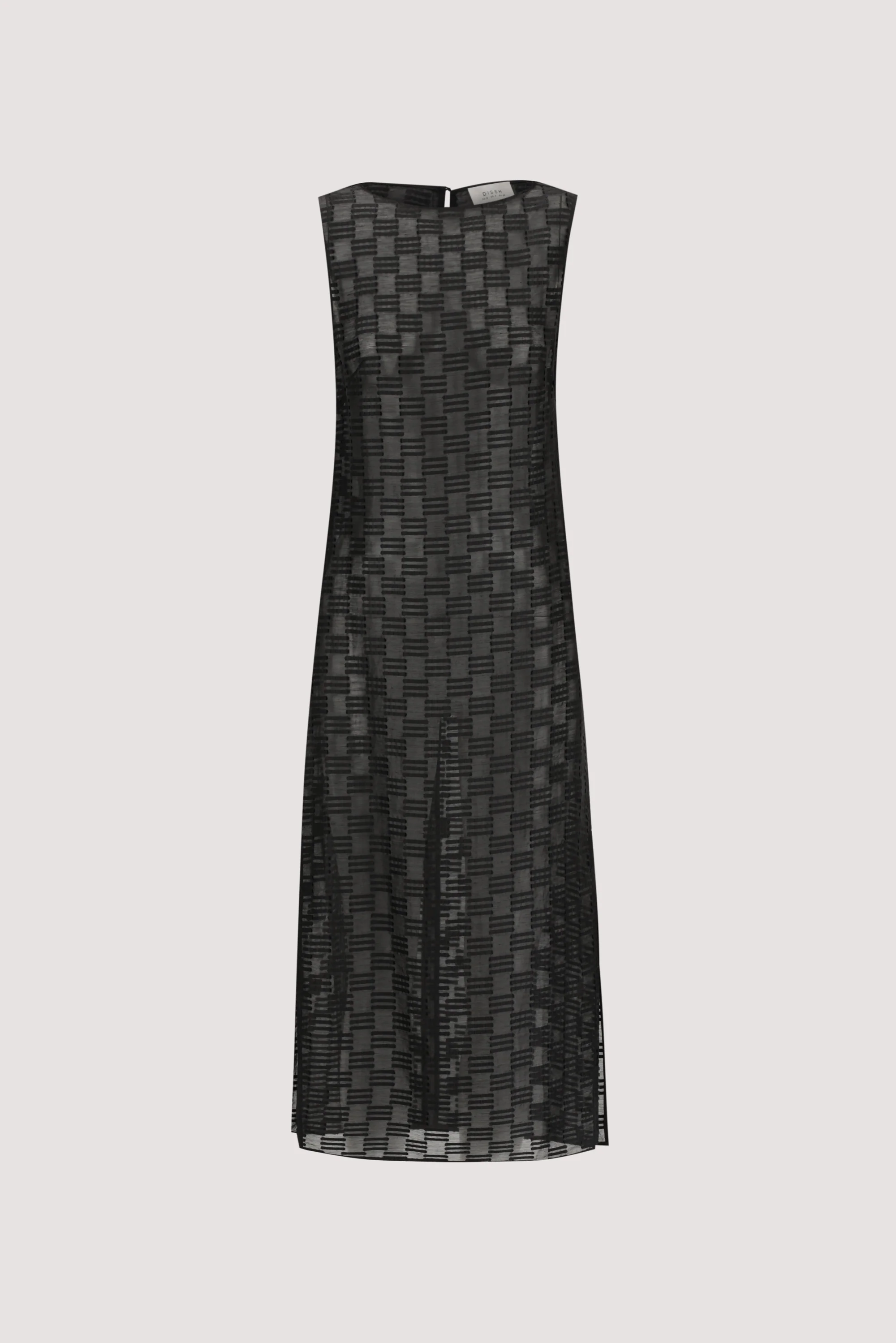 ELBA BLACK SHEER TUNIC TOP - Image 6
