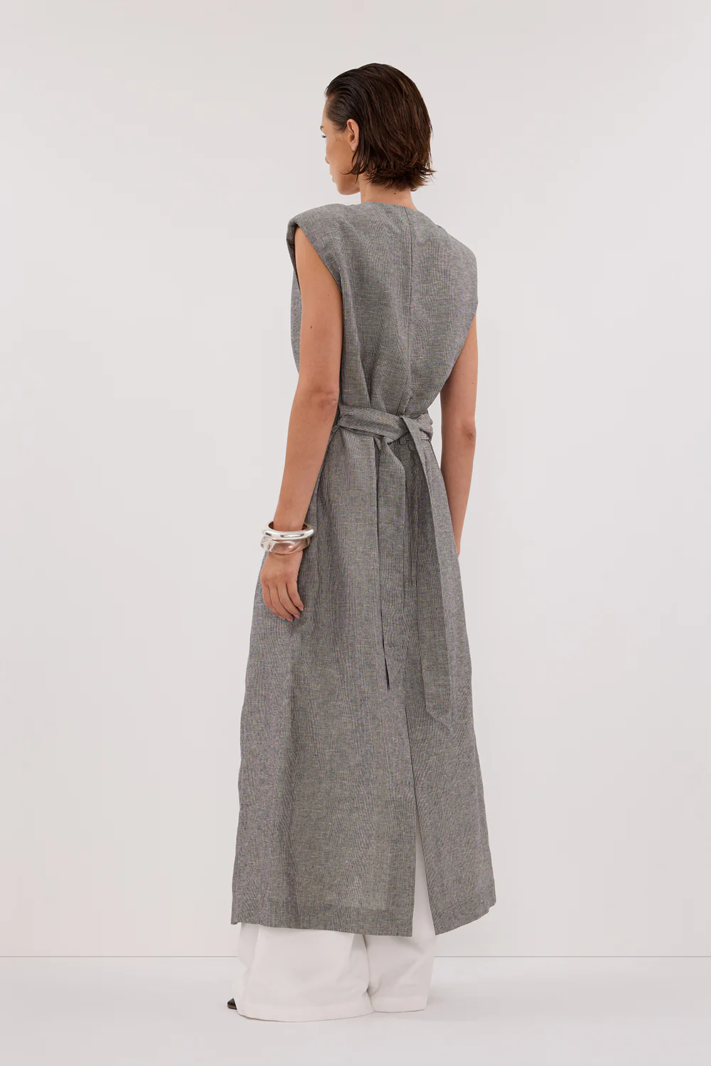 ELIAS CHARCOAL LONGLINE VEST - Image 4