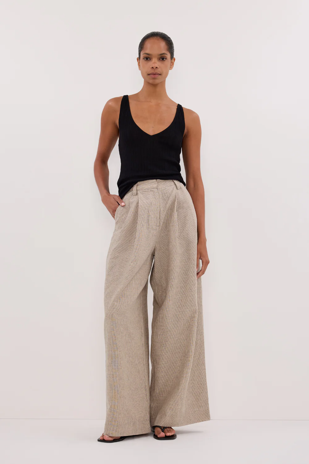 ELIAS OAT LINEN BLEND PANT
