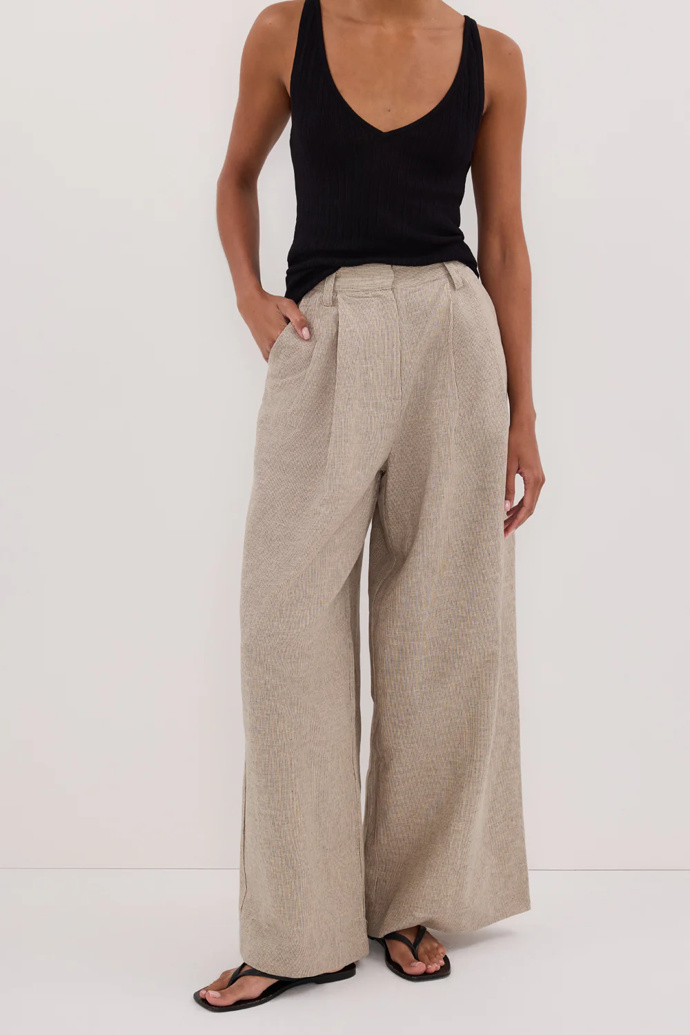 ELIAS OAT LINEN BLEND PANT - Image 2