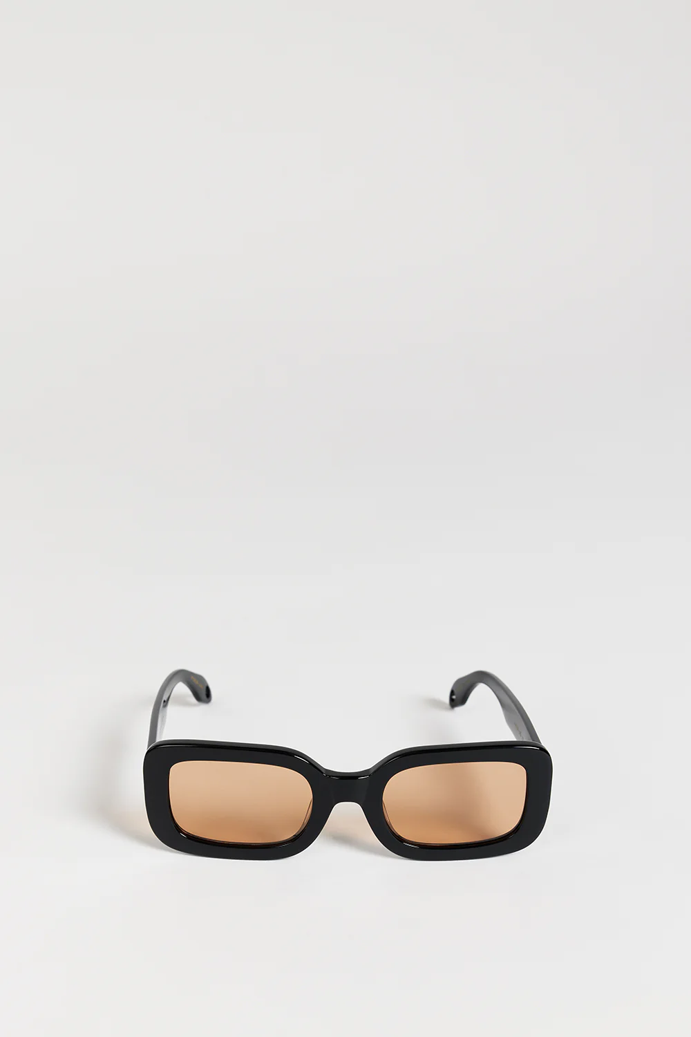 ELISA JOHNSON LEXI GLOSS BLACK LIGHT BROWN LENS SUNGLASSES - Image 2