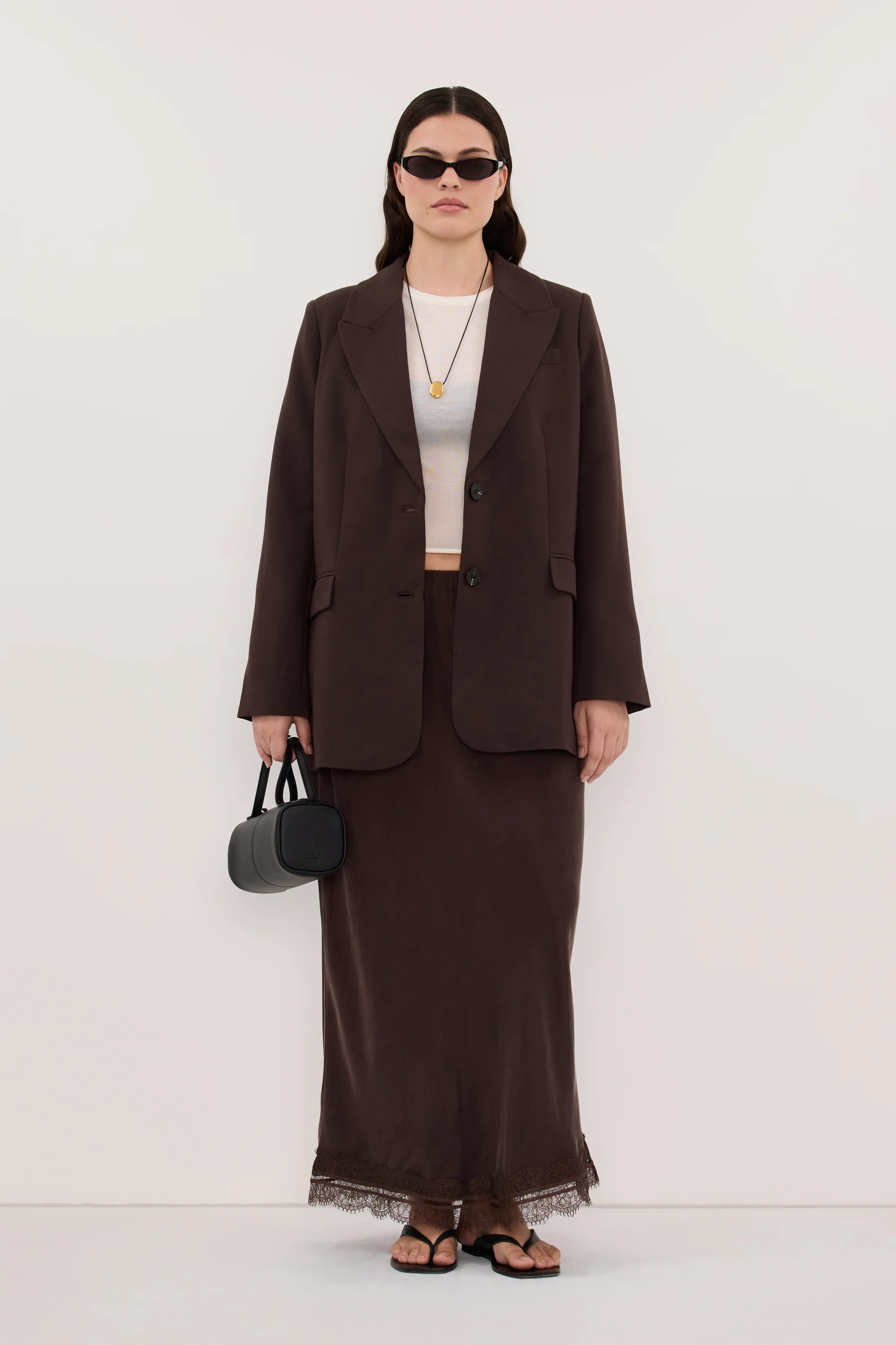 ELLE DARK CHOCOLATE BLAZER - Image 6