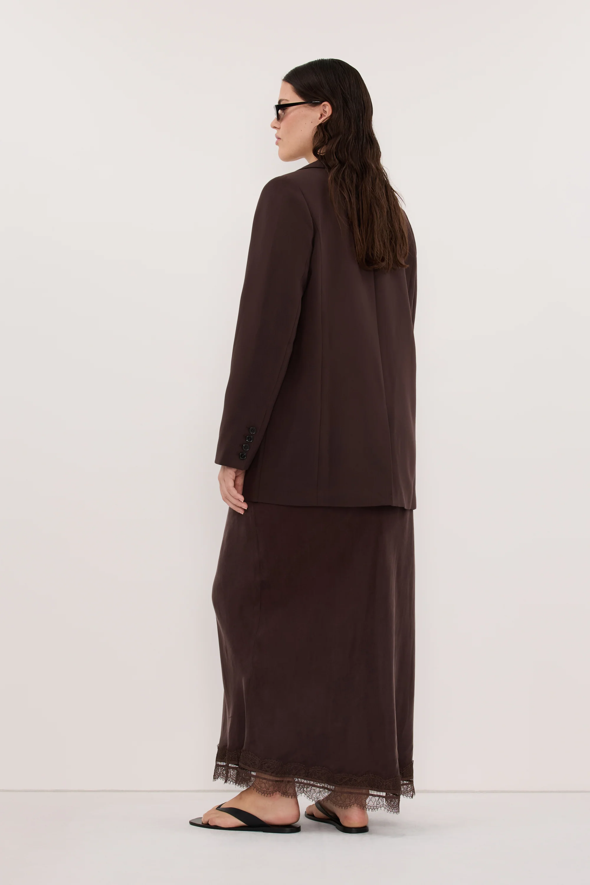 ELLE DARK CHOCOLATE BLAZER - Image 7