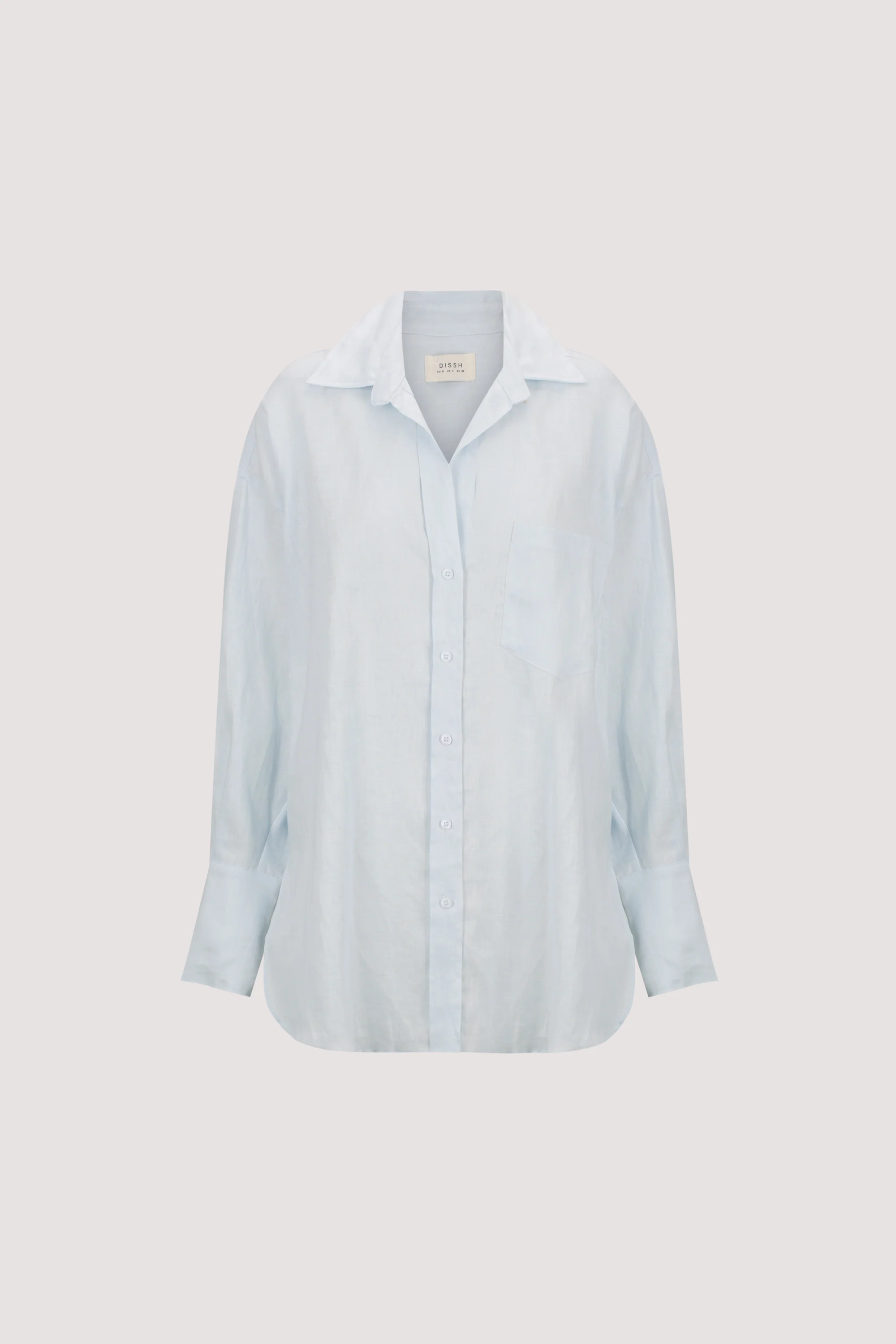 ELLIS ICE BLUE LONG SLEEVE LINEN SHIRT - Image 9