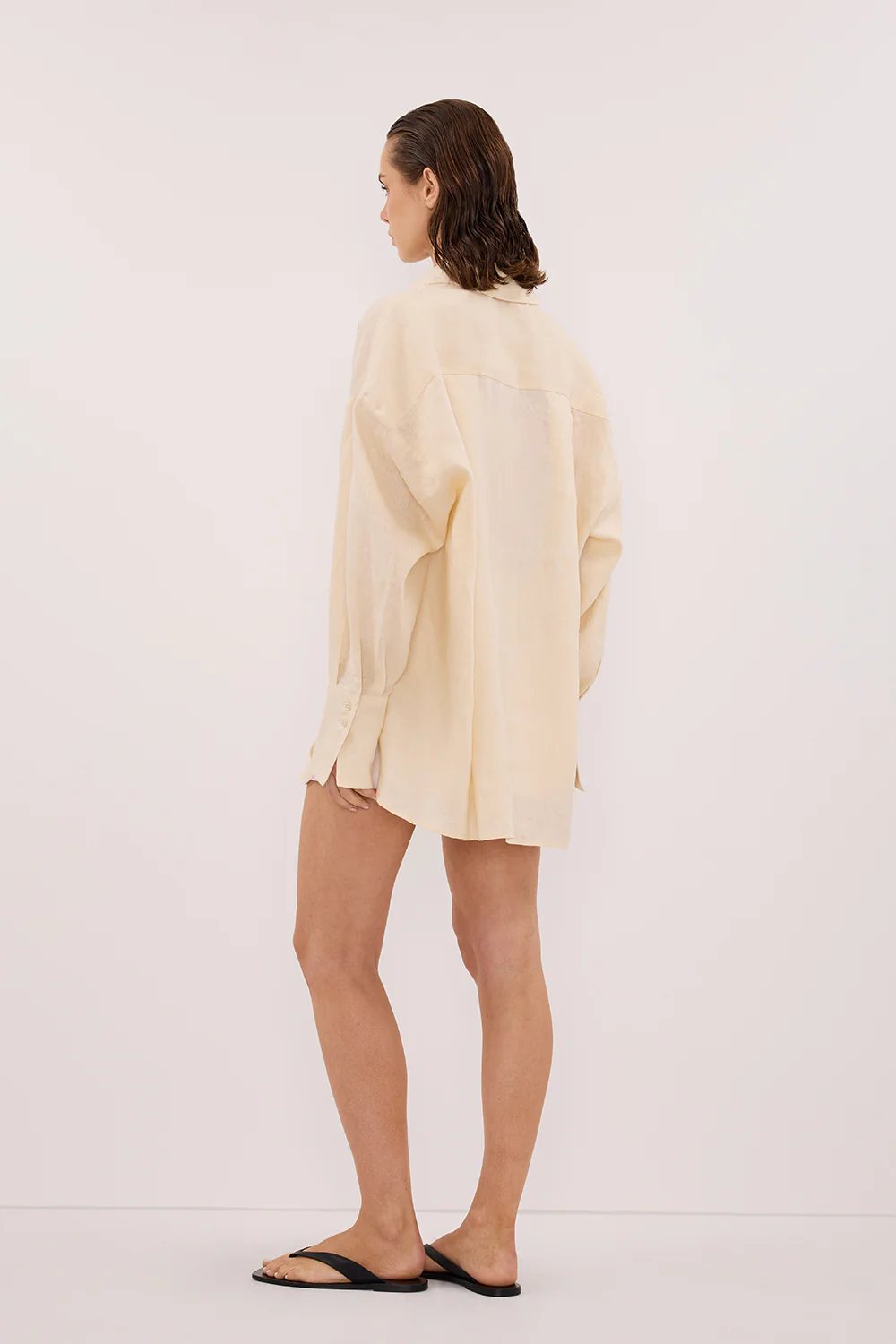 ELLIS SANDSTONE LONG SLEEVE LINEN SHIRT - Image 4