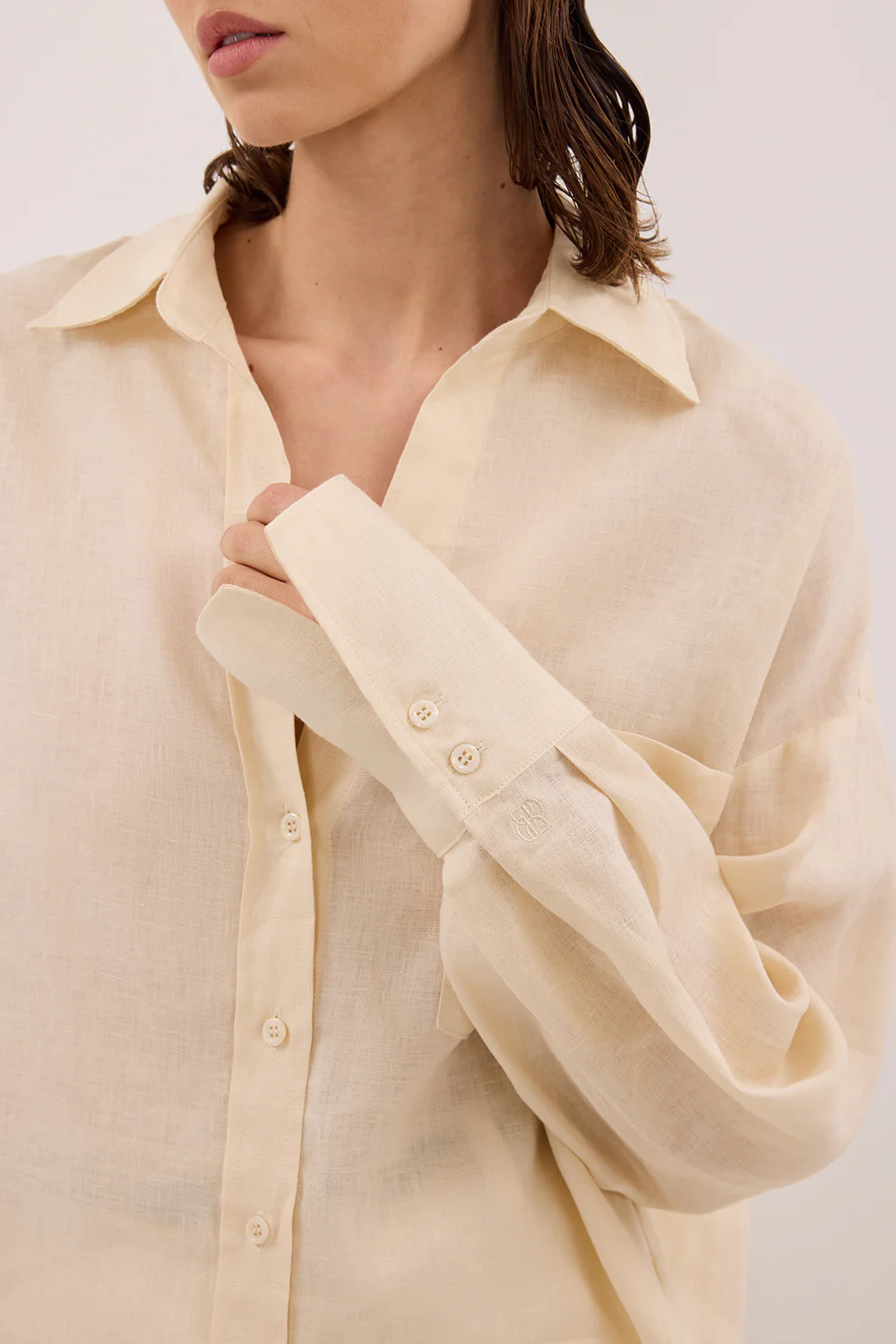 ELLIS SANDSTONE LONG SLEEVE LINEN SHIRT - Image 5