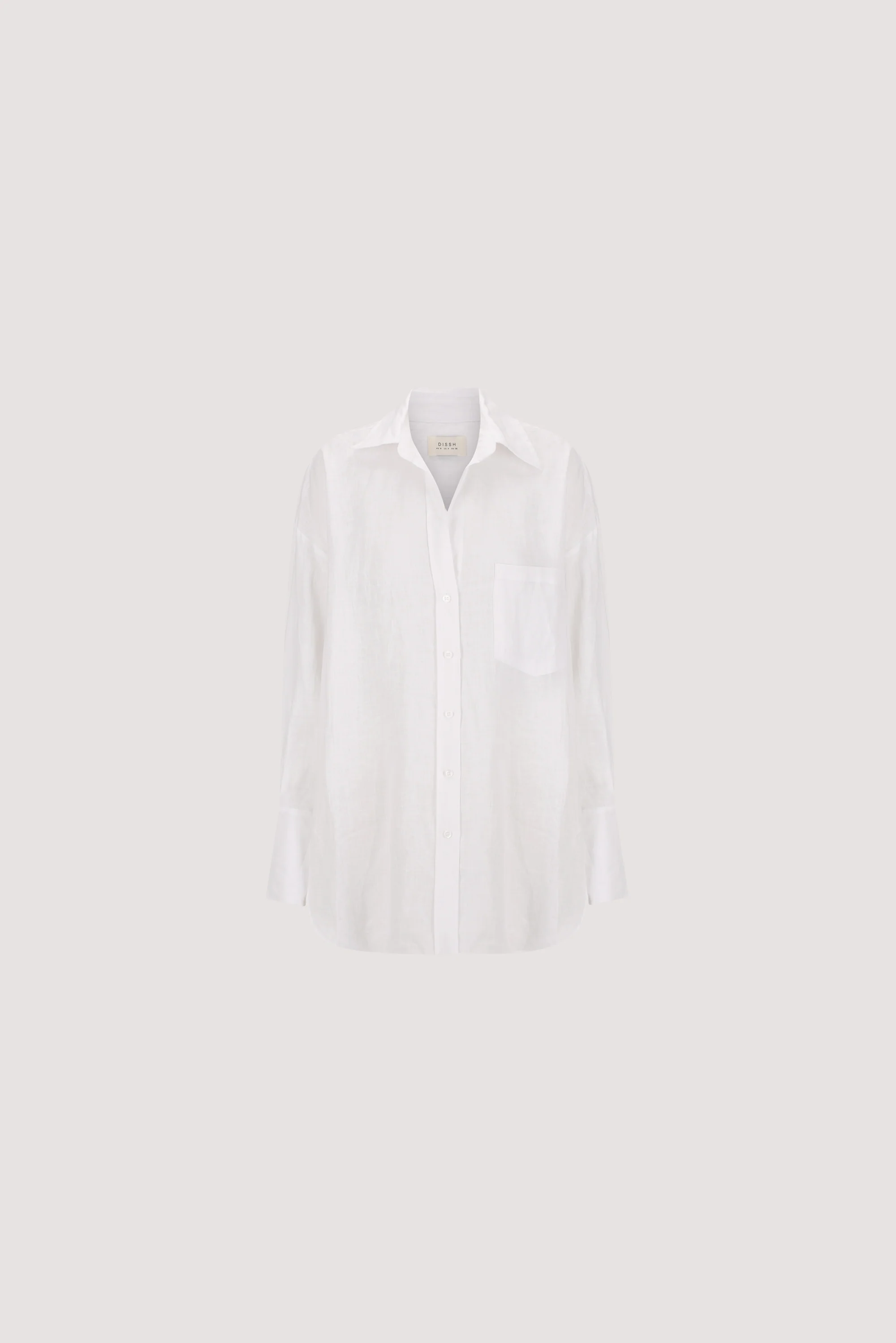 ELLIS WHITE LONG SLEEVE LINEN SHIRT - Image 9