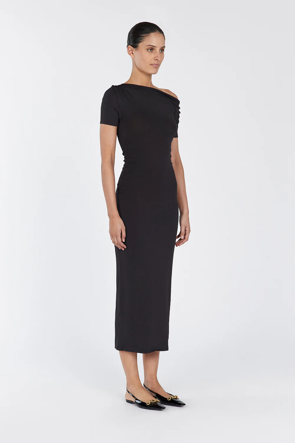 ENZO BITTER CHOC MIDI DRESS - Image 3