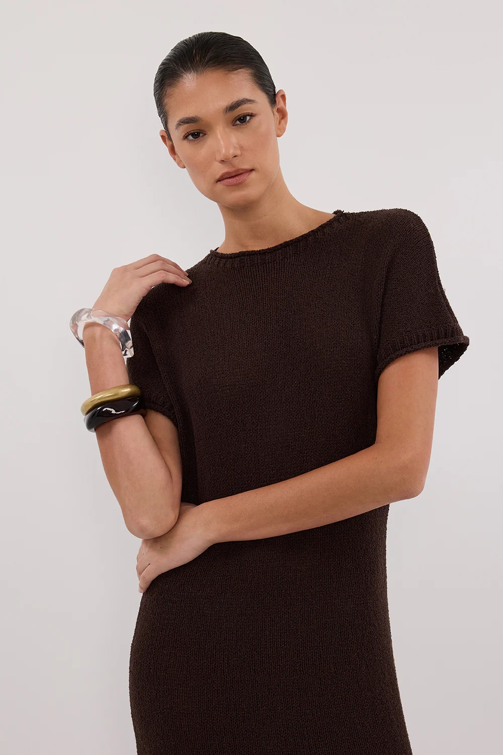ERIN CHOC KNIT MAXI DRESS - Image 2