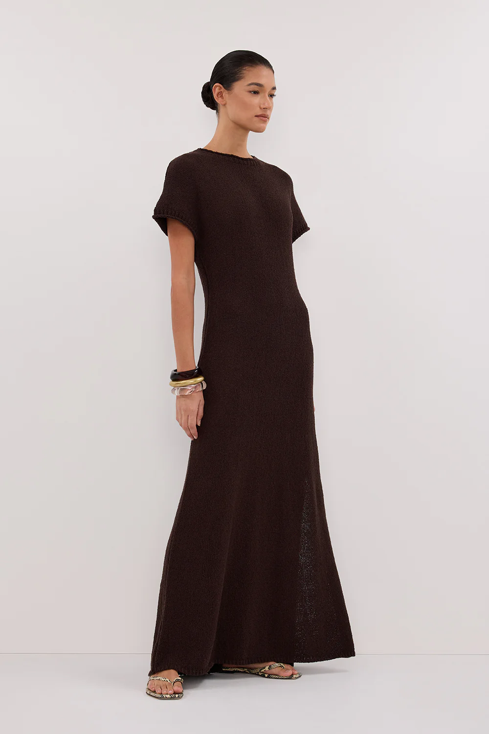 ERIN CHOC KNIT MAXI DRESS - Image 3
