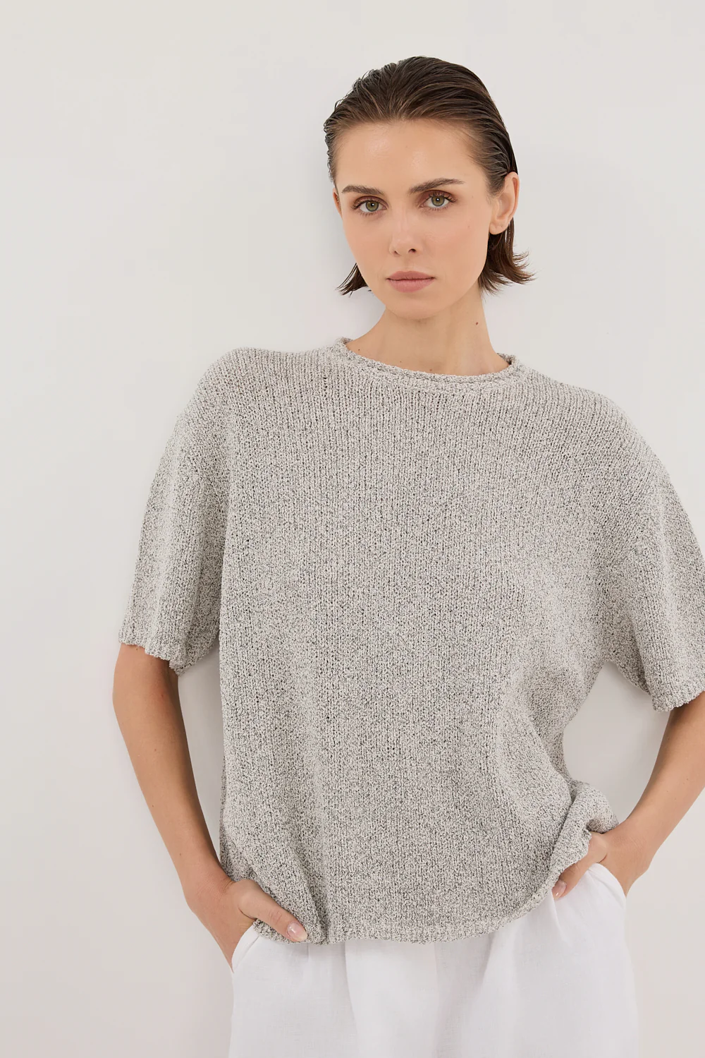 ERIN SILVER MARLE BOXY KNIT TEE - Image 5