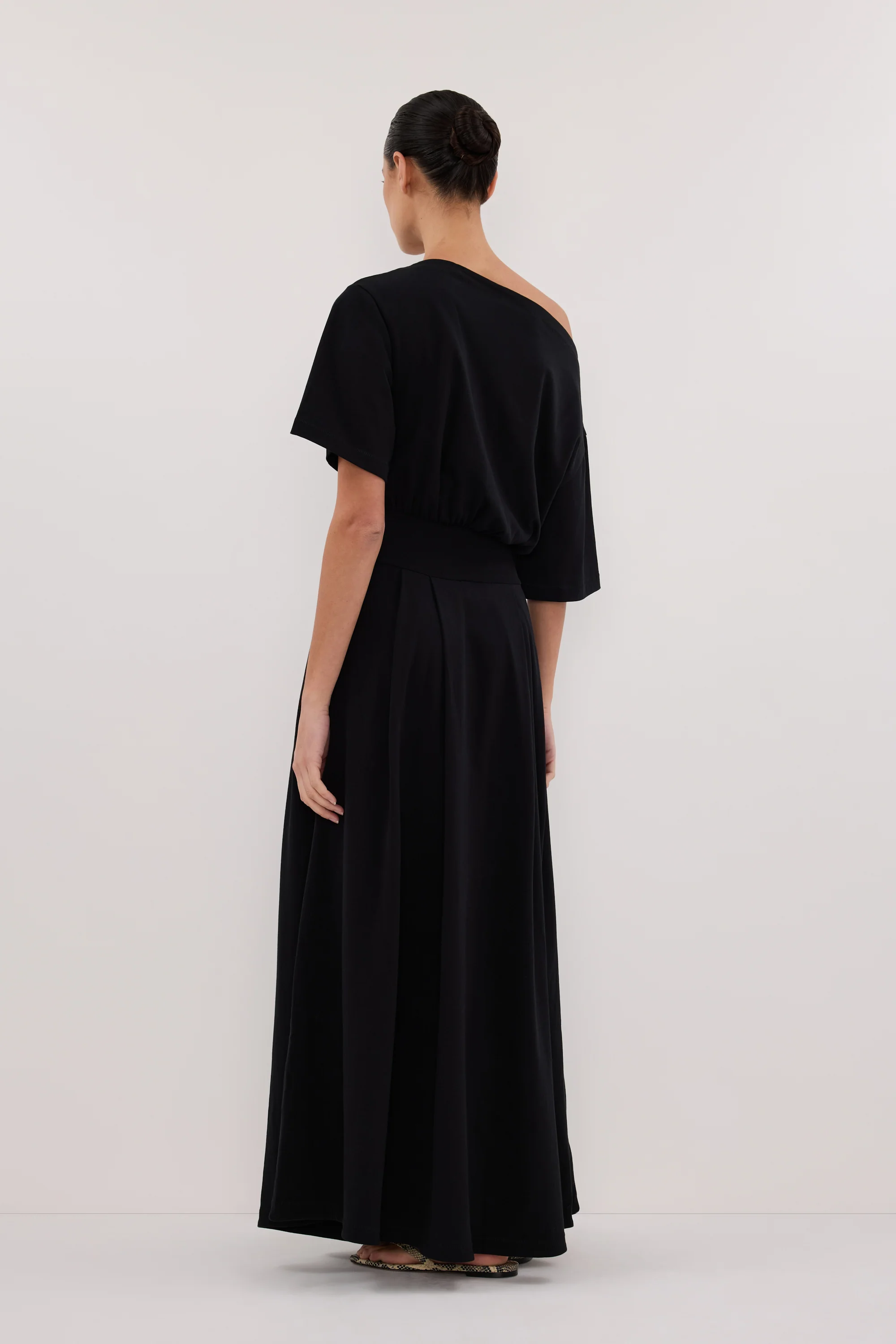 ESME BLACK ASYM MAXI DRESS - Image 4