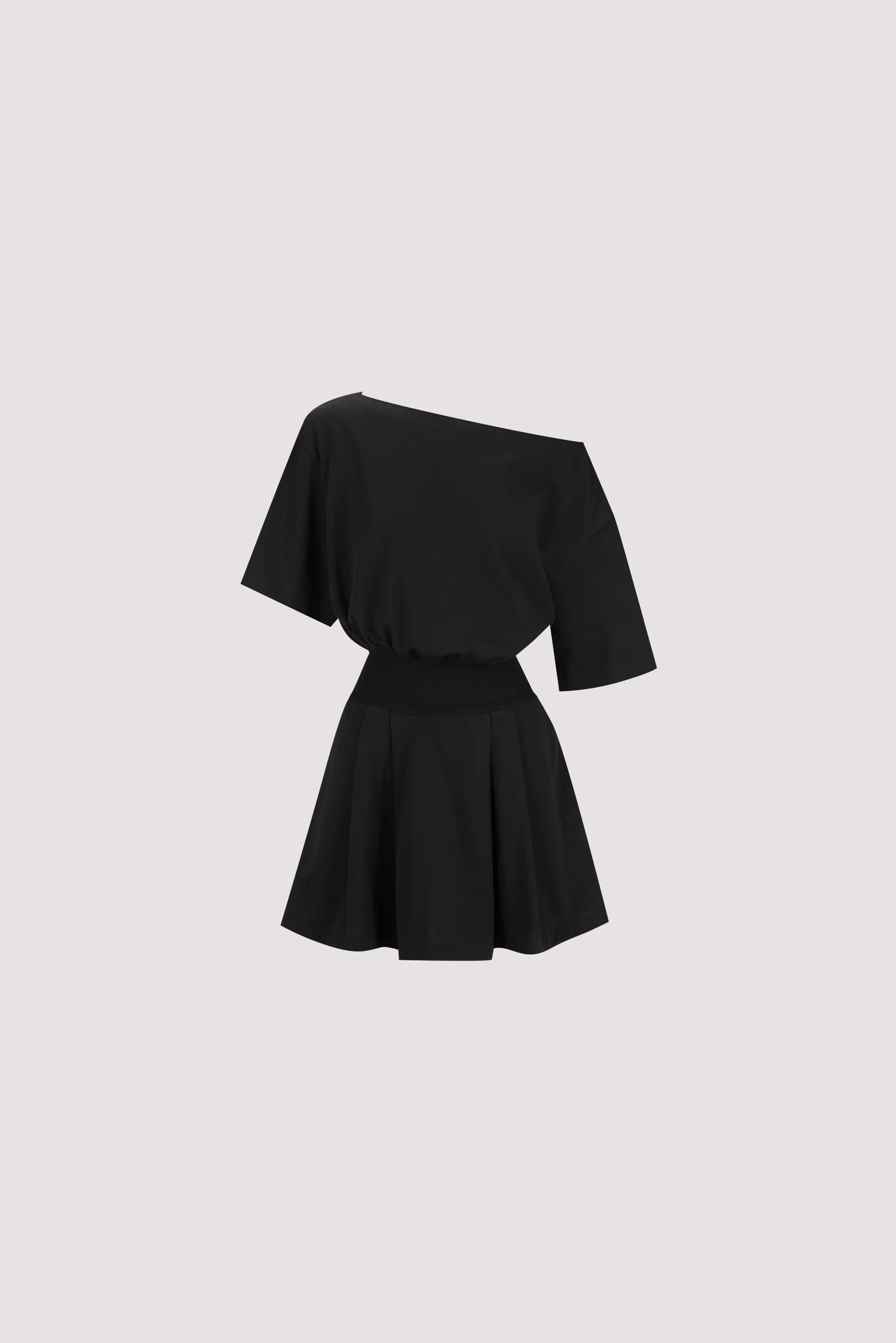 ESME BLACK ASYM MINI DRESS - Image 6