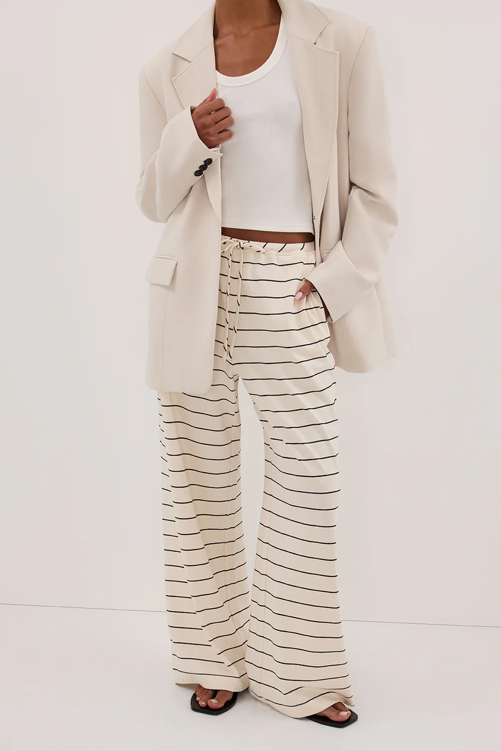 ESME OFF WHITE STRIPE PANT - Image 2
