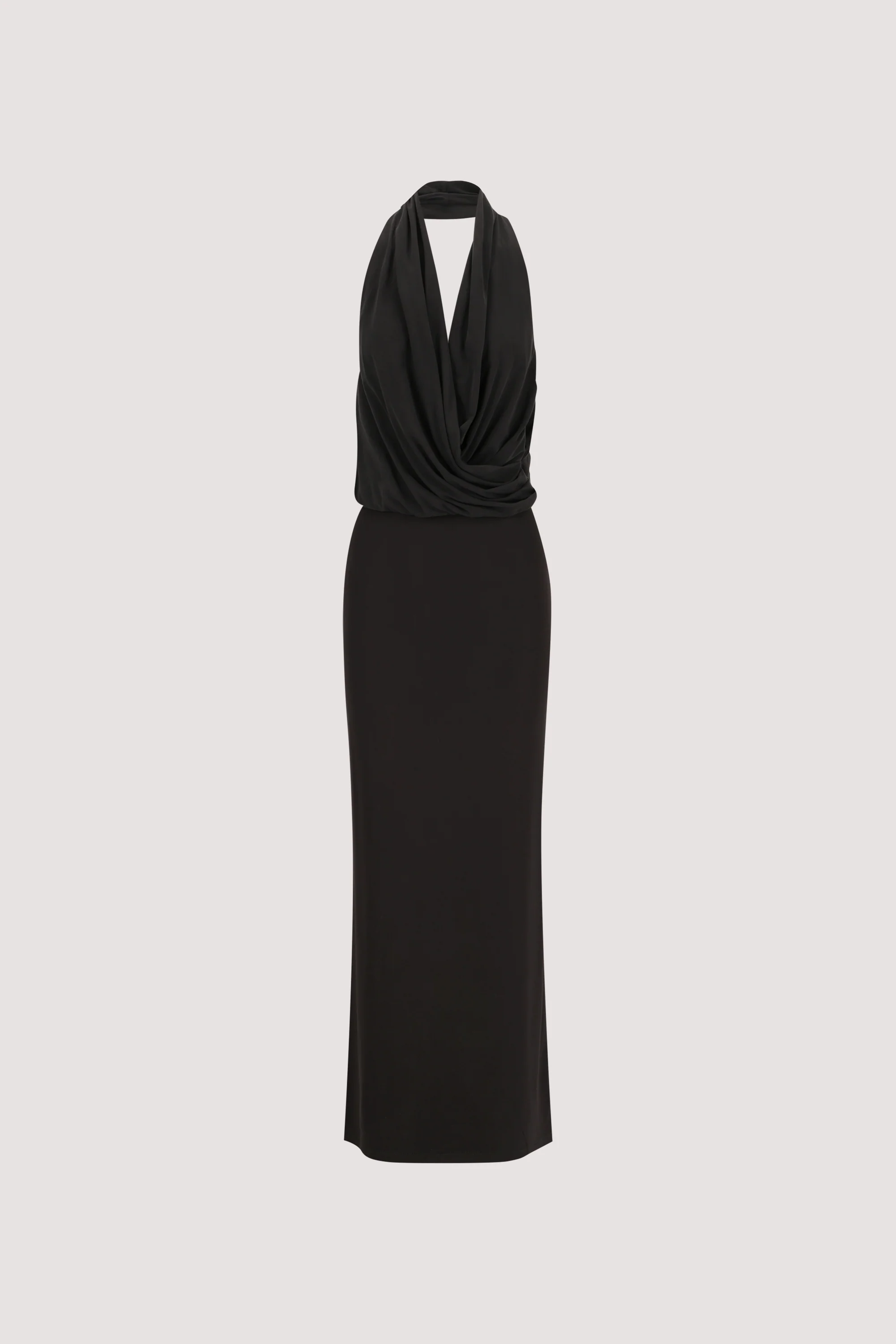 FELICITY BLACK SLEEVELESS HALTER MIDI DRESS - Image 7