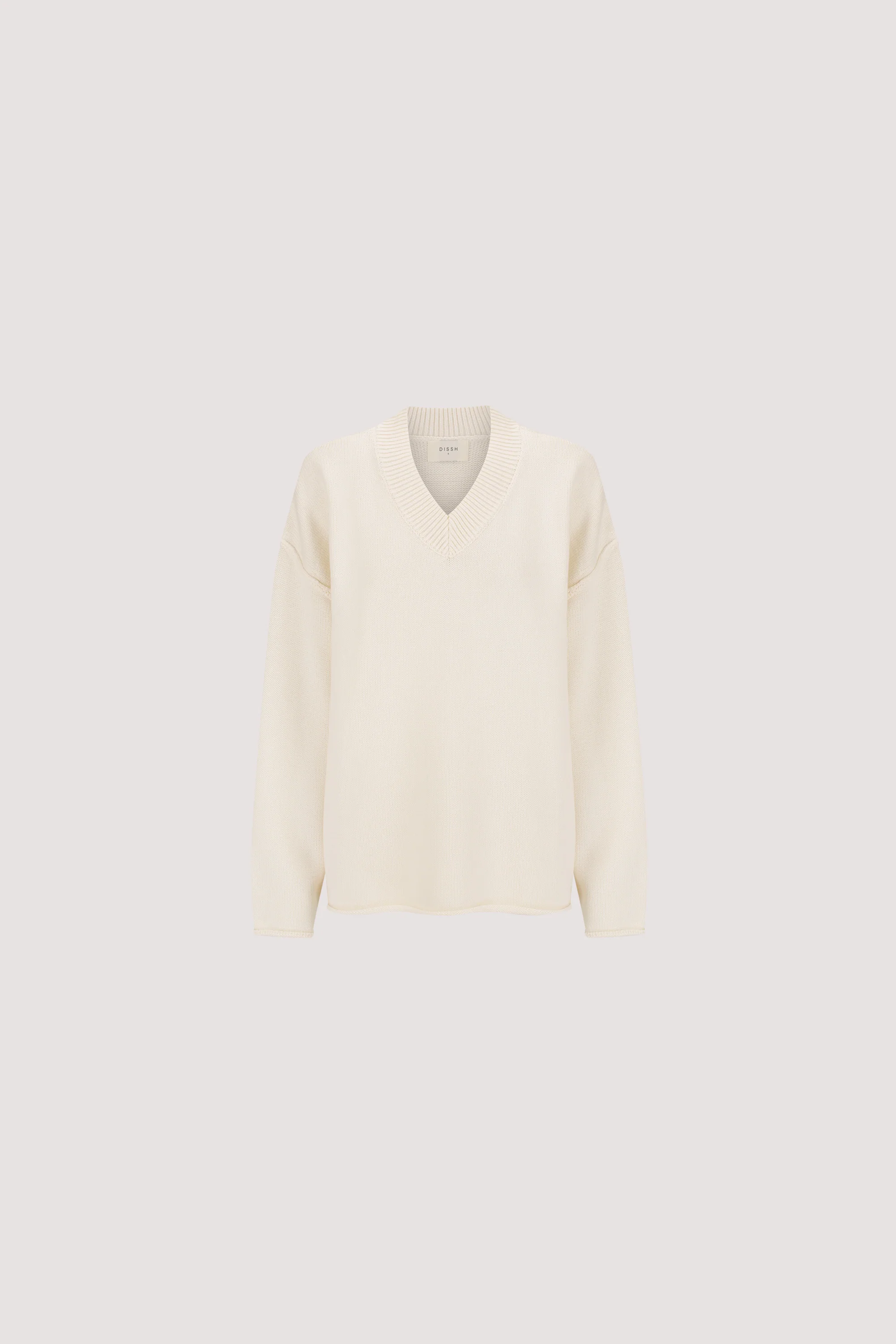 FLINT CREAM V NECK KNIT JUMPER - Image 8