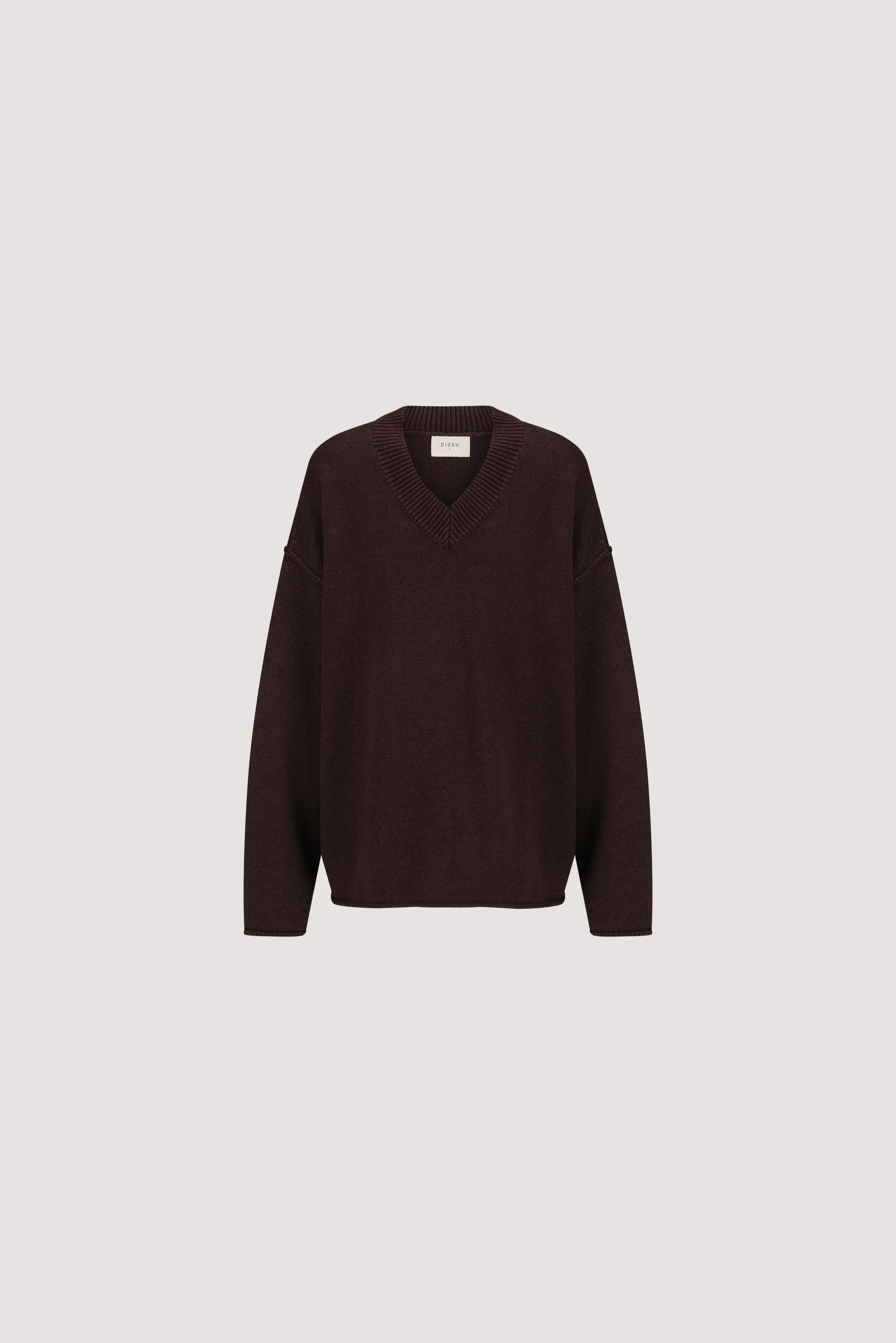 FLINT PLUM V NECK KNIT JUMPER - Image 6