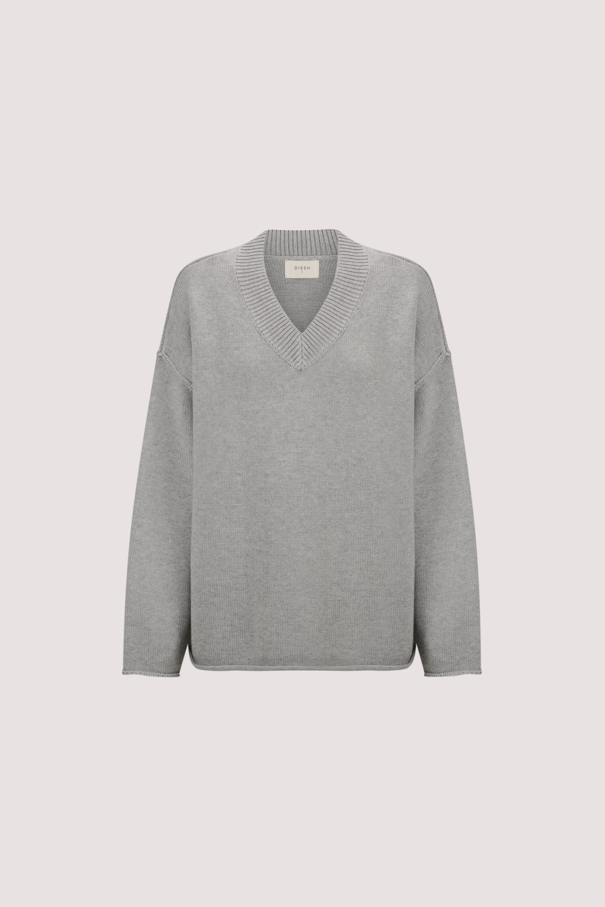 FLINT SILVER V NECK KNIT JUMPER - Image 8