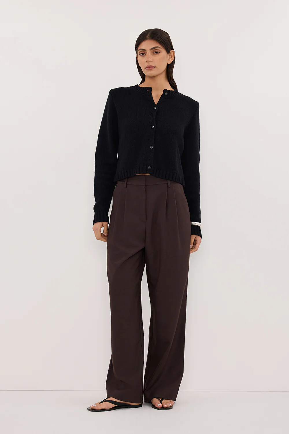 FOSTER BLACK KNIT CARDIGAN