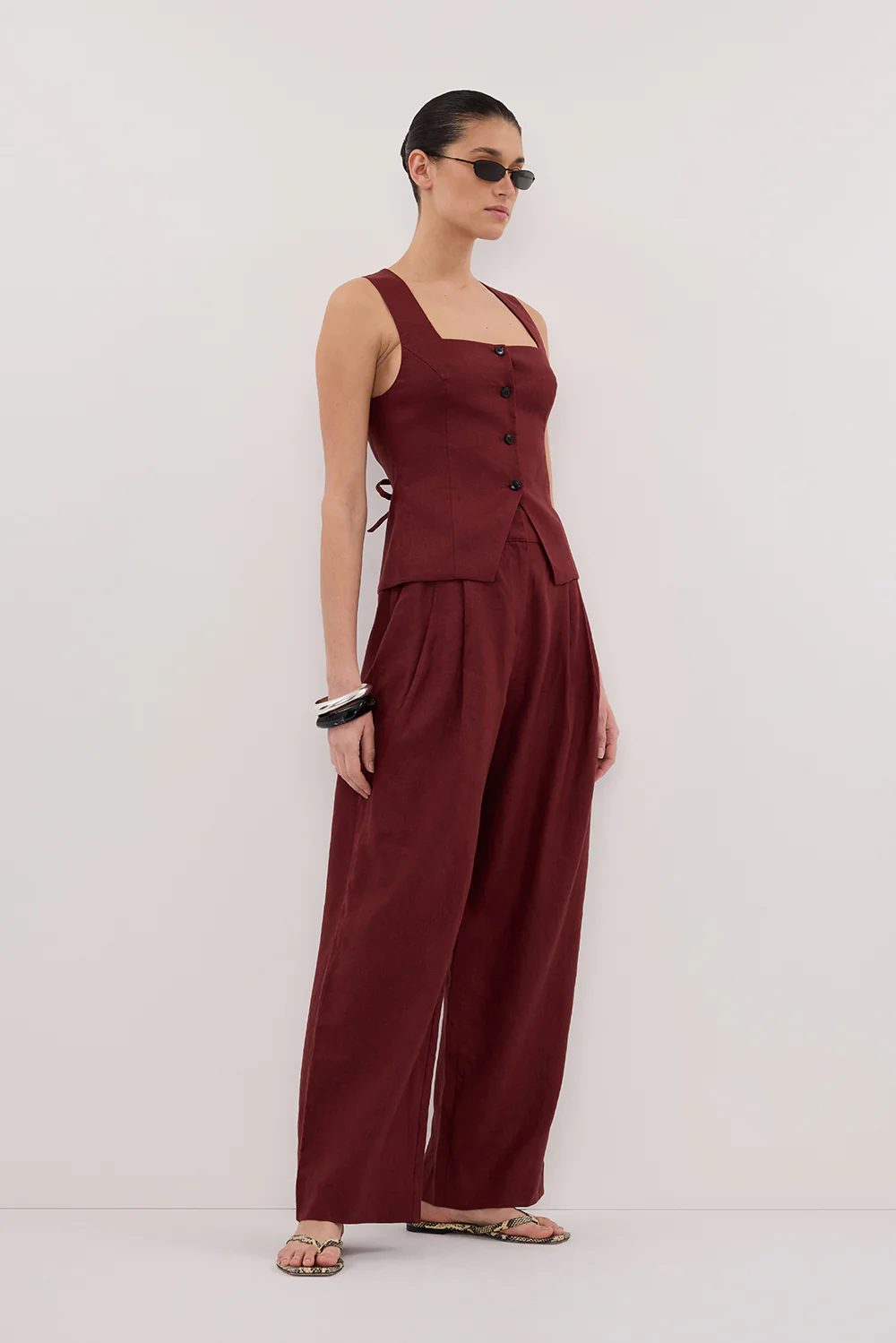 FRAN SAHARA LINEN VEST - Image 3