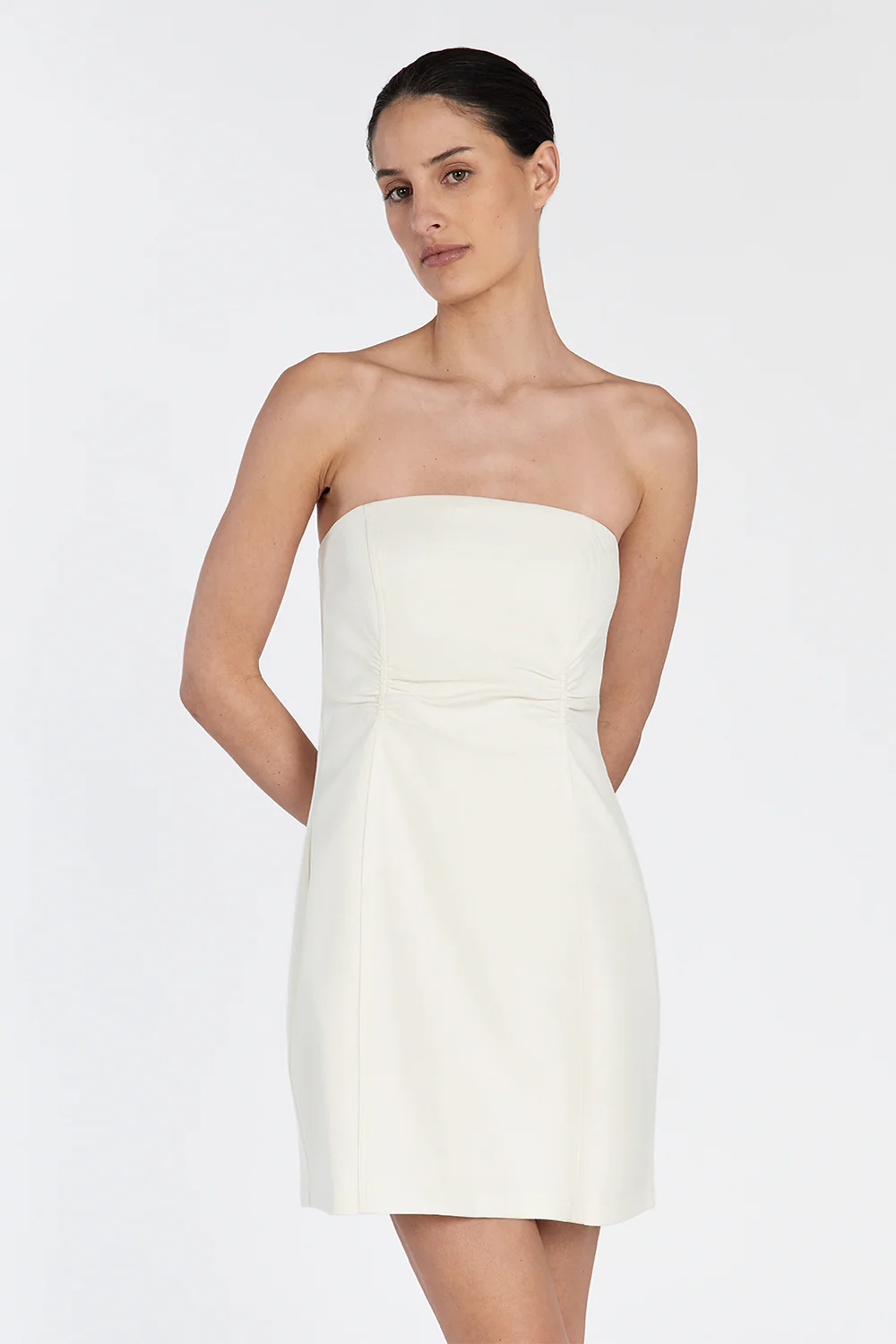 FRANCES CREAM STRAPLESS MINI DRESS - Image 2