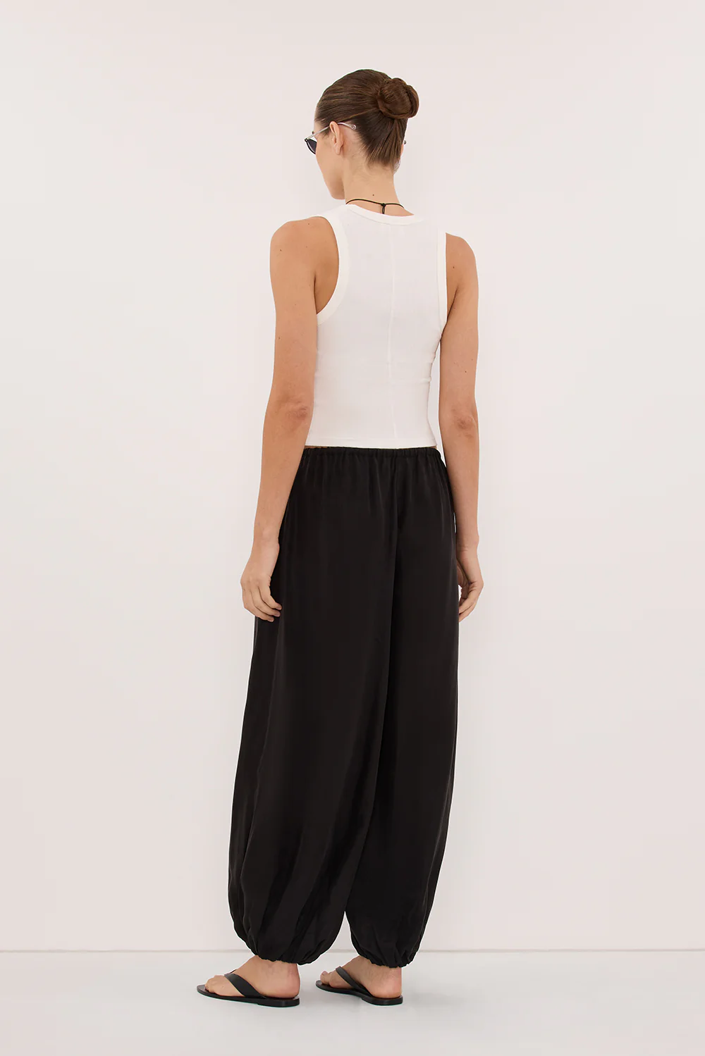 FRANCIS BLACK CUPRO BALLOON PANT - Image 4
